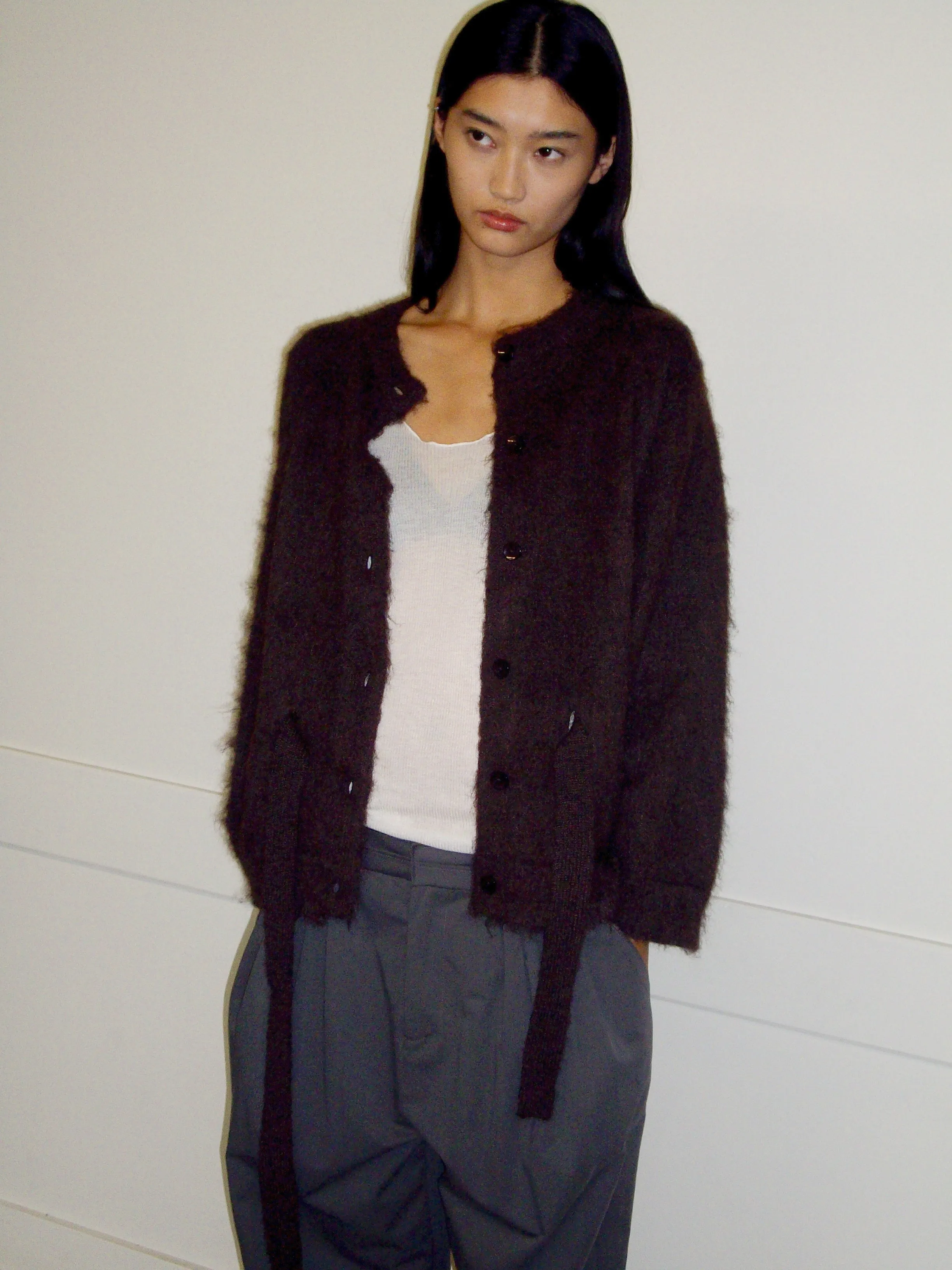 Belted Cardi - Brown sold by Deiji Studios product image thumbnail 5