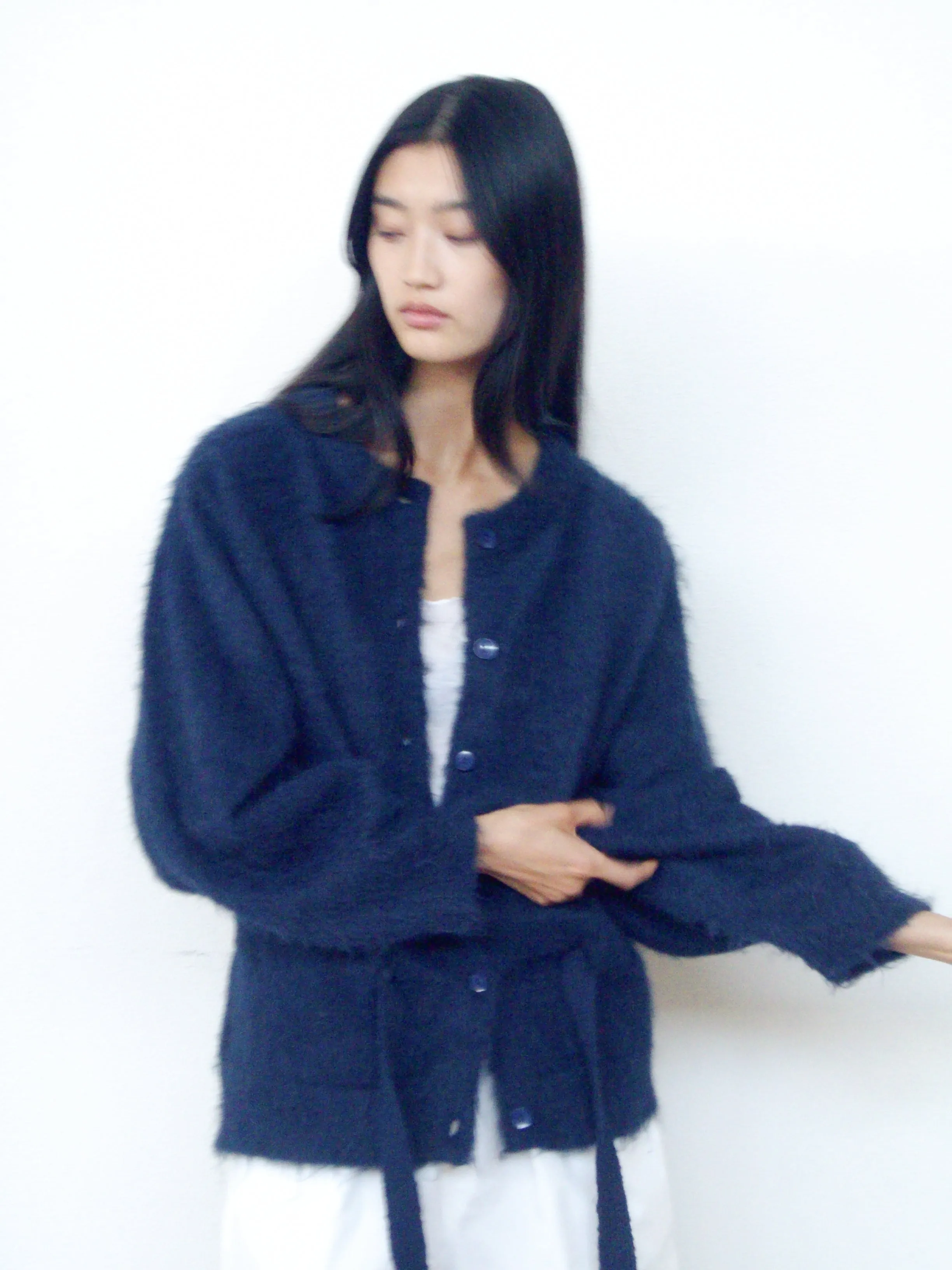 Belted Cardi - Navy sold by Deiji Studios product image thumbnail 4