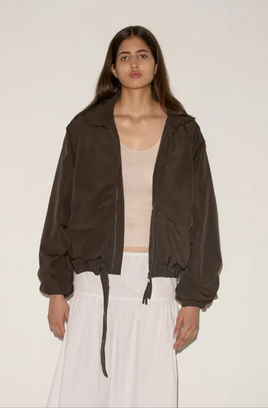 Press Stud Jacket - Dark Chocolate made by Deiji Studios