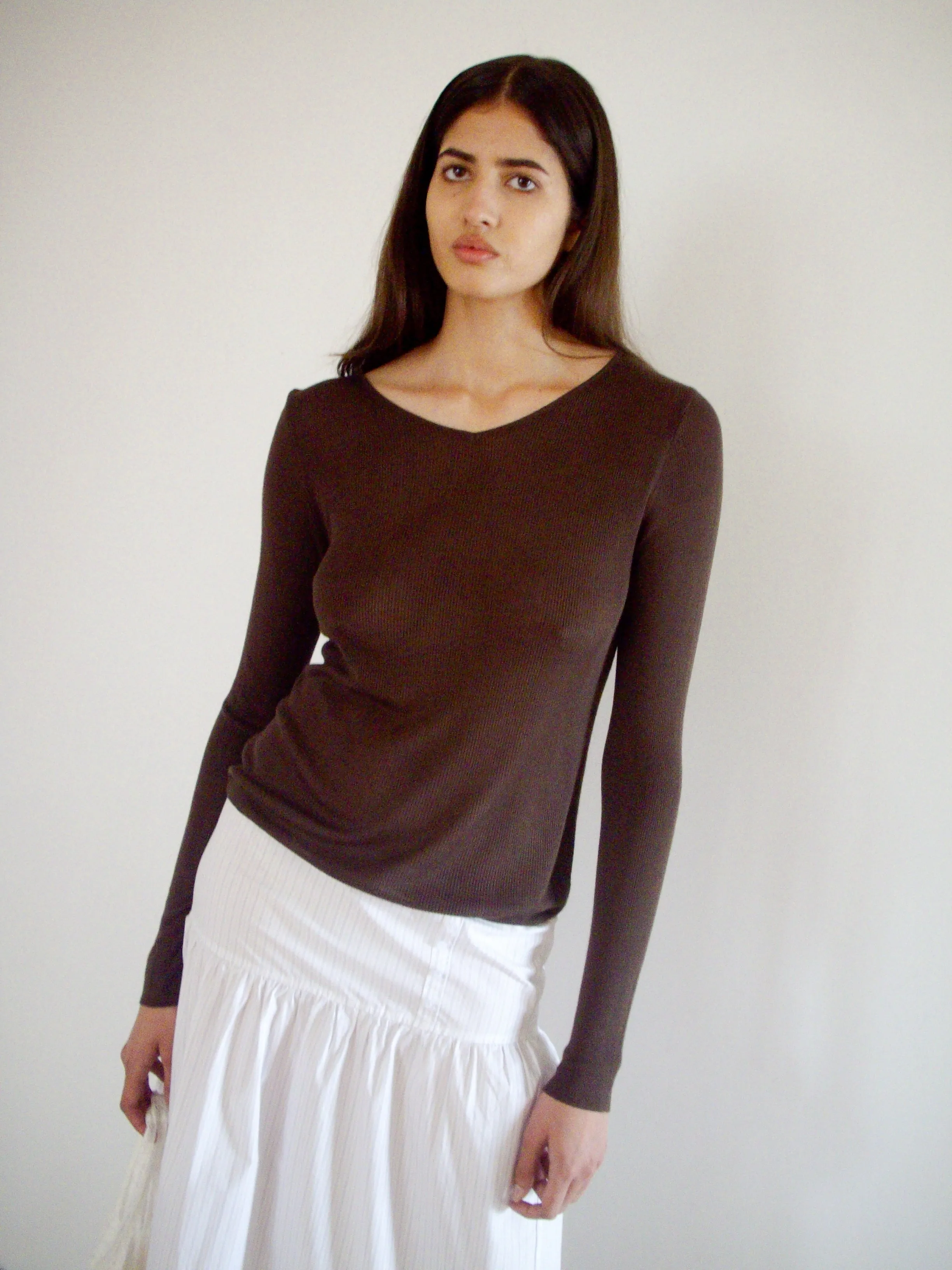 Knitted Top - Dark Brown sold by Deiji Studios product image thumbnail 3