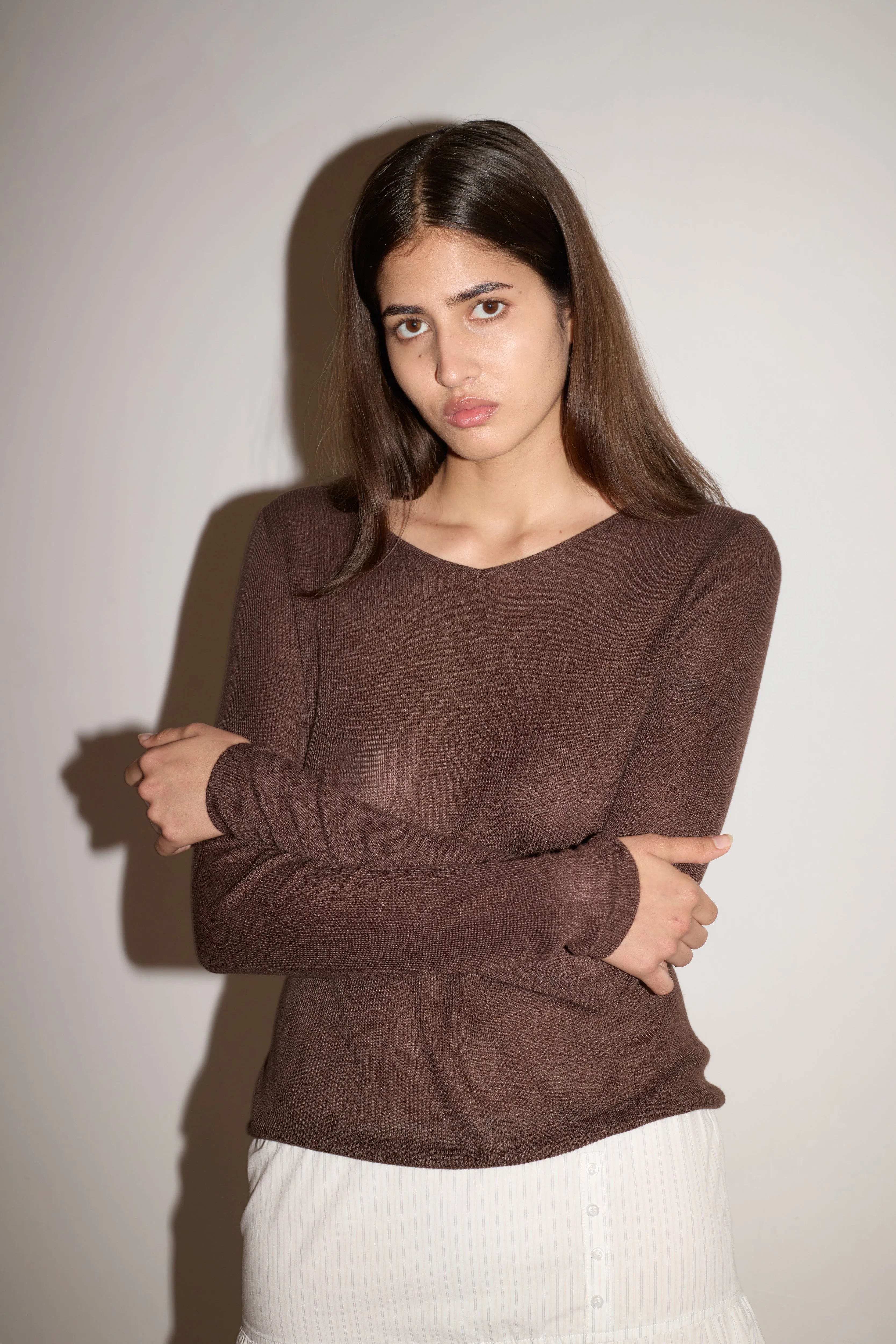 Knitted Top - Dark Brown sold by Deiji Studios