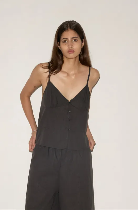 By Malene Birger Trinola Cotton-Blend Top - Black | Parallel