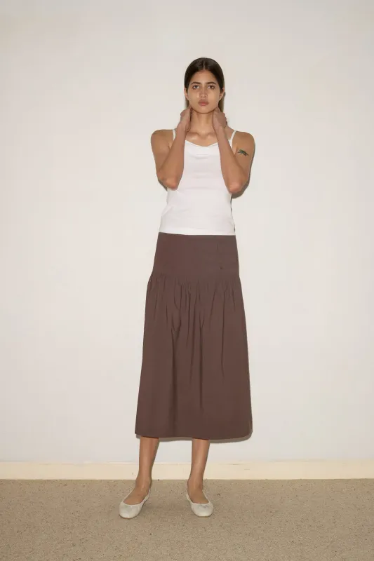 Button Skirt - Chocolate made by Deiji Studios