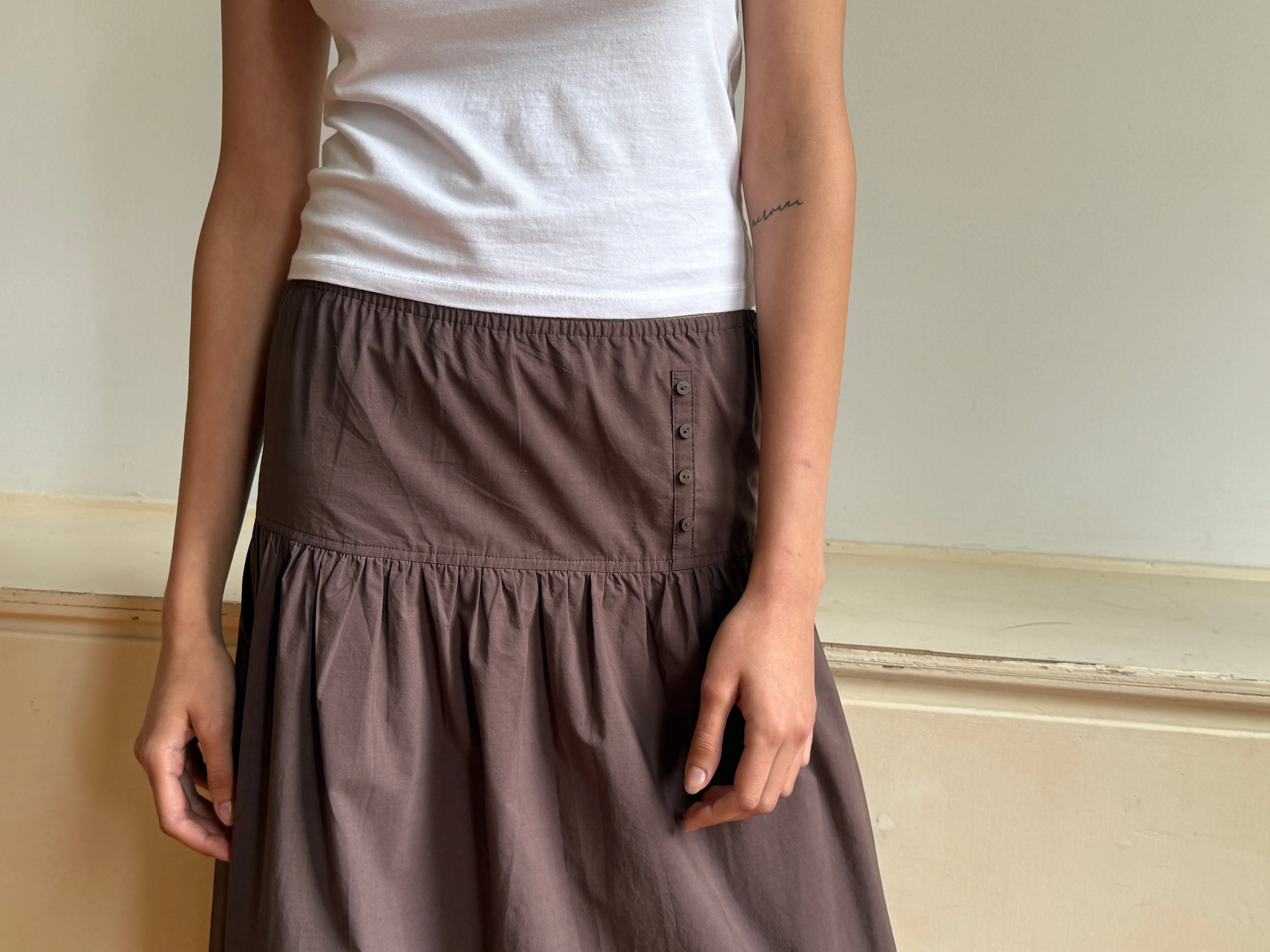 Button Skirt - Chocolate sold by Deiji Studios product image thumbnail 3