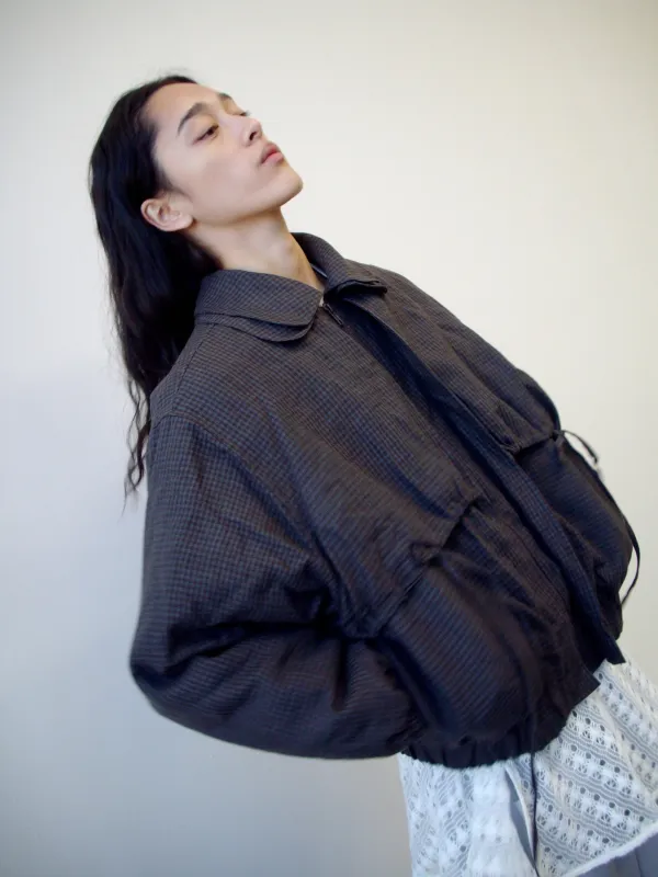 Double Layered Jacket - Slate Check made by Deiji Studios