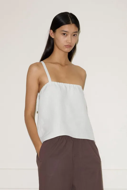 Button Strap Top - White made by Deiji Studios