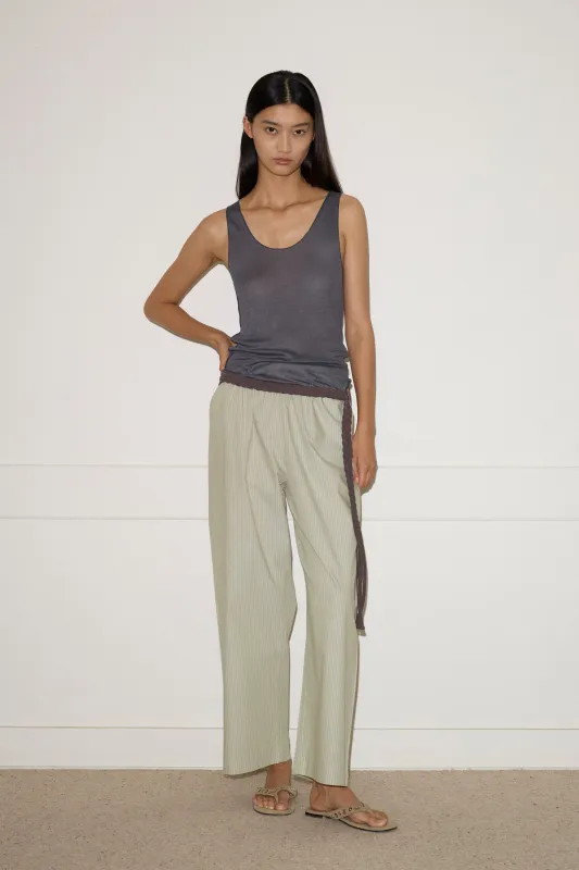 Ease Trouser - Pistachio Stripe sold by Deiji Studios