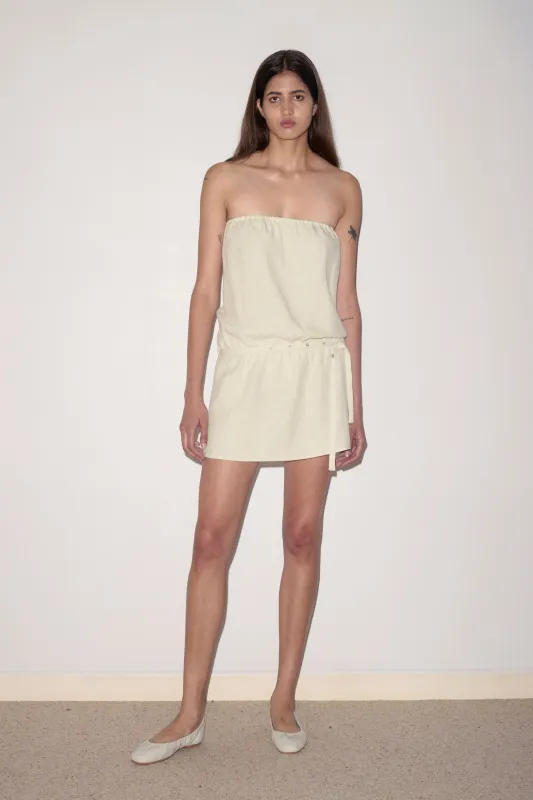 Strapless Linen Dress - Pastel Pistachio made by Deiji Studios