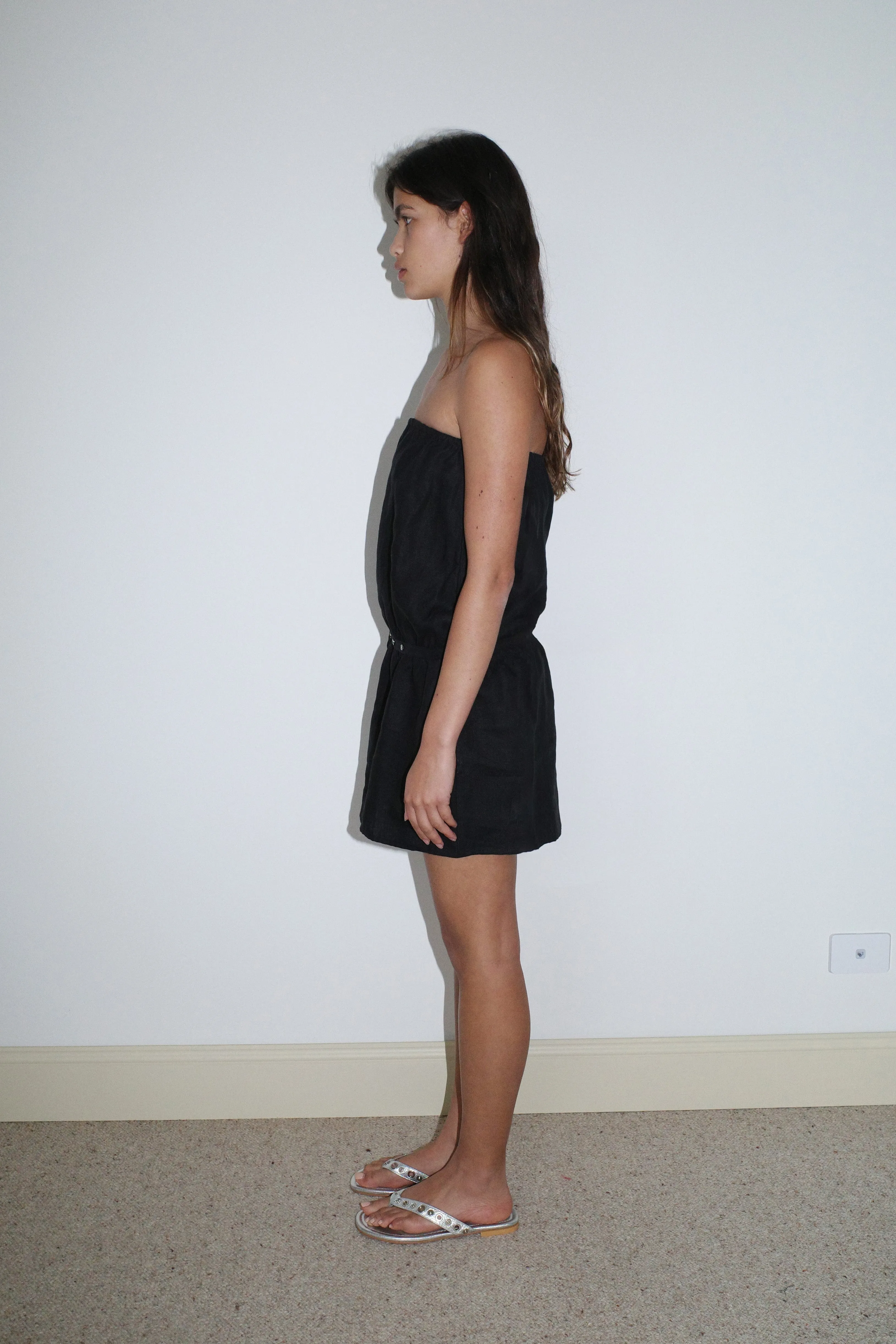 Strapless Linen Dress - Black sold by Deiji Studios product image thumbnail 2