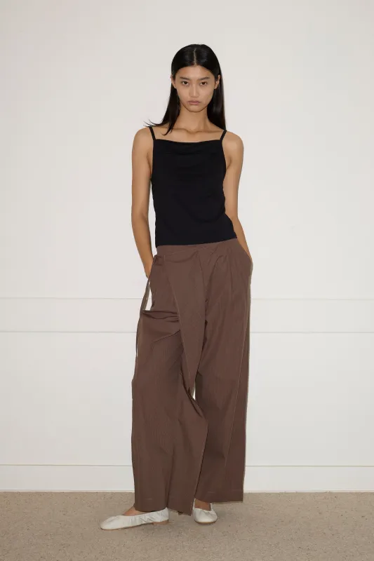 Double Layer Pant - Carob Check sold by Deiji Studios