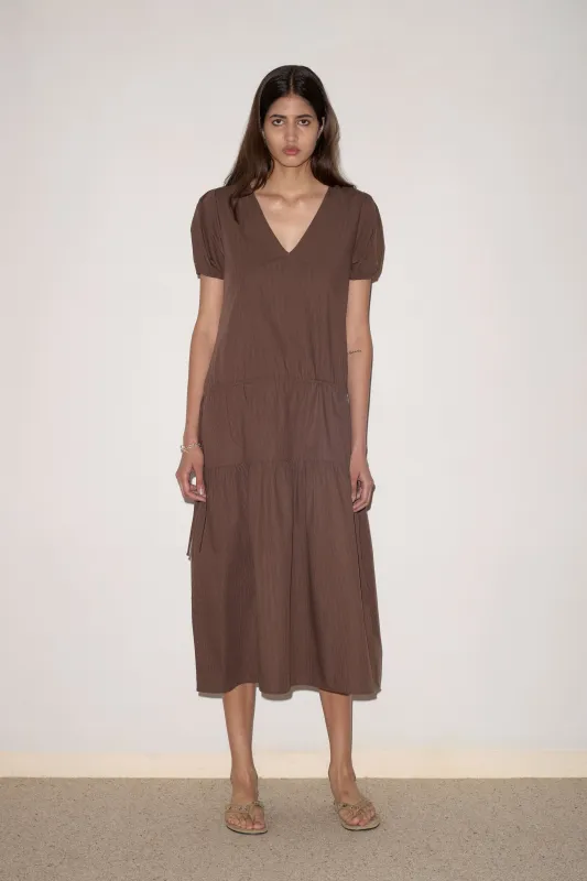 Waistcord Dress - Carob Check made by Deiji Studios