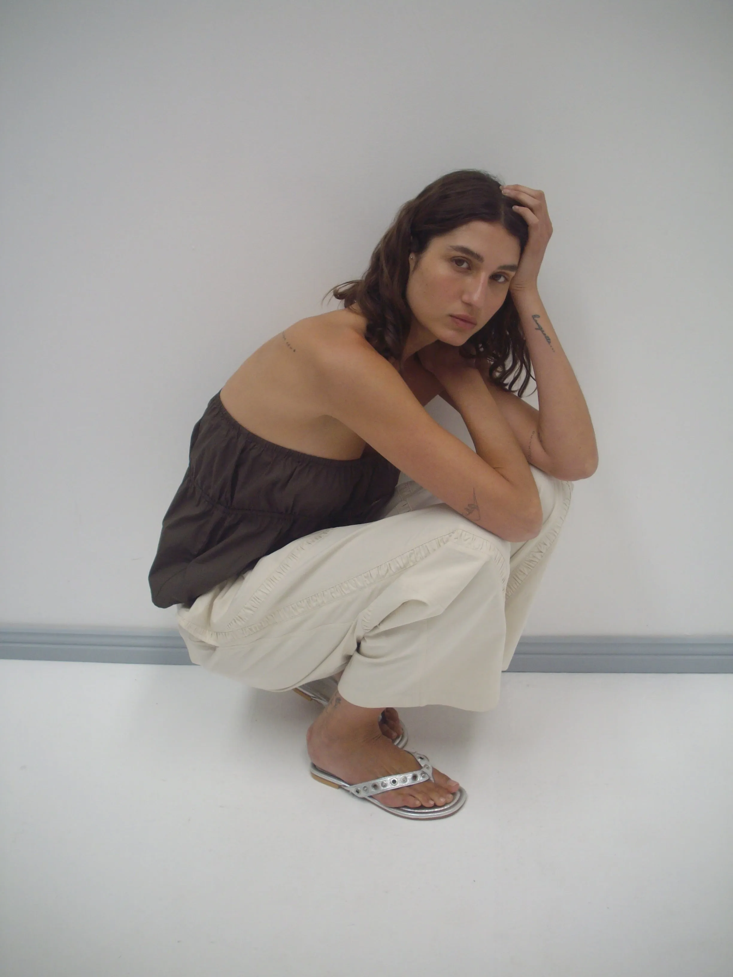 Strapless Cotton Top - Chocolate sold by Deiji Studios product image thumbnail 5