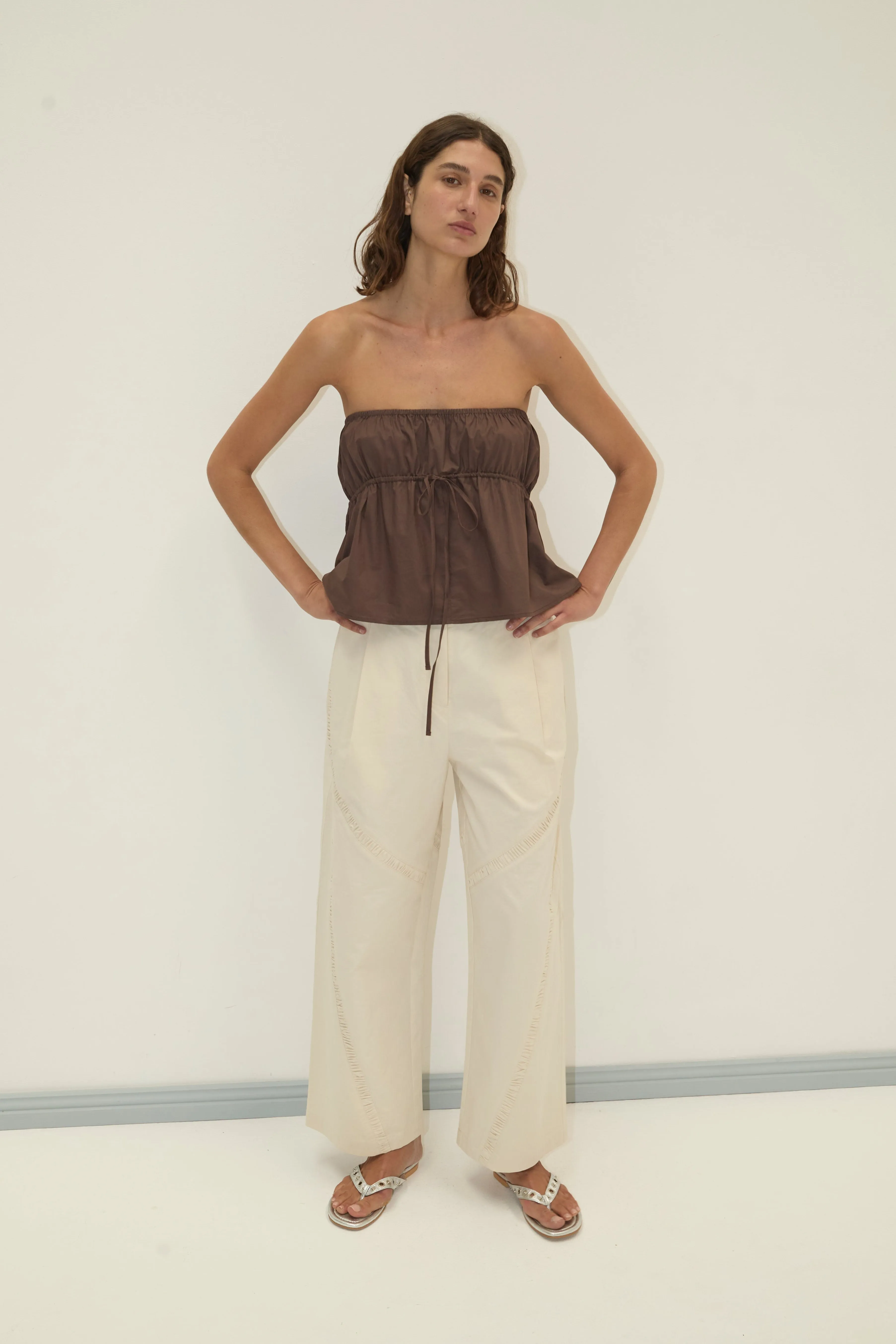 Strapless Cotton Top - Chocolate sold by Deiji Studios product image thumbnail 2