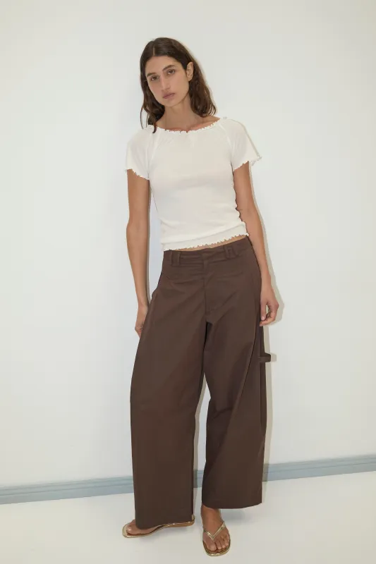 Tab Pant - Dark Brown sold by Deiji Studios