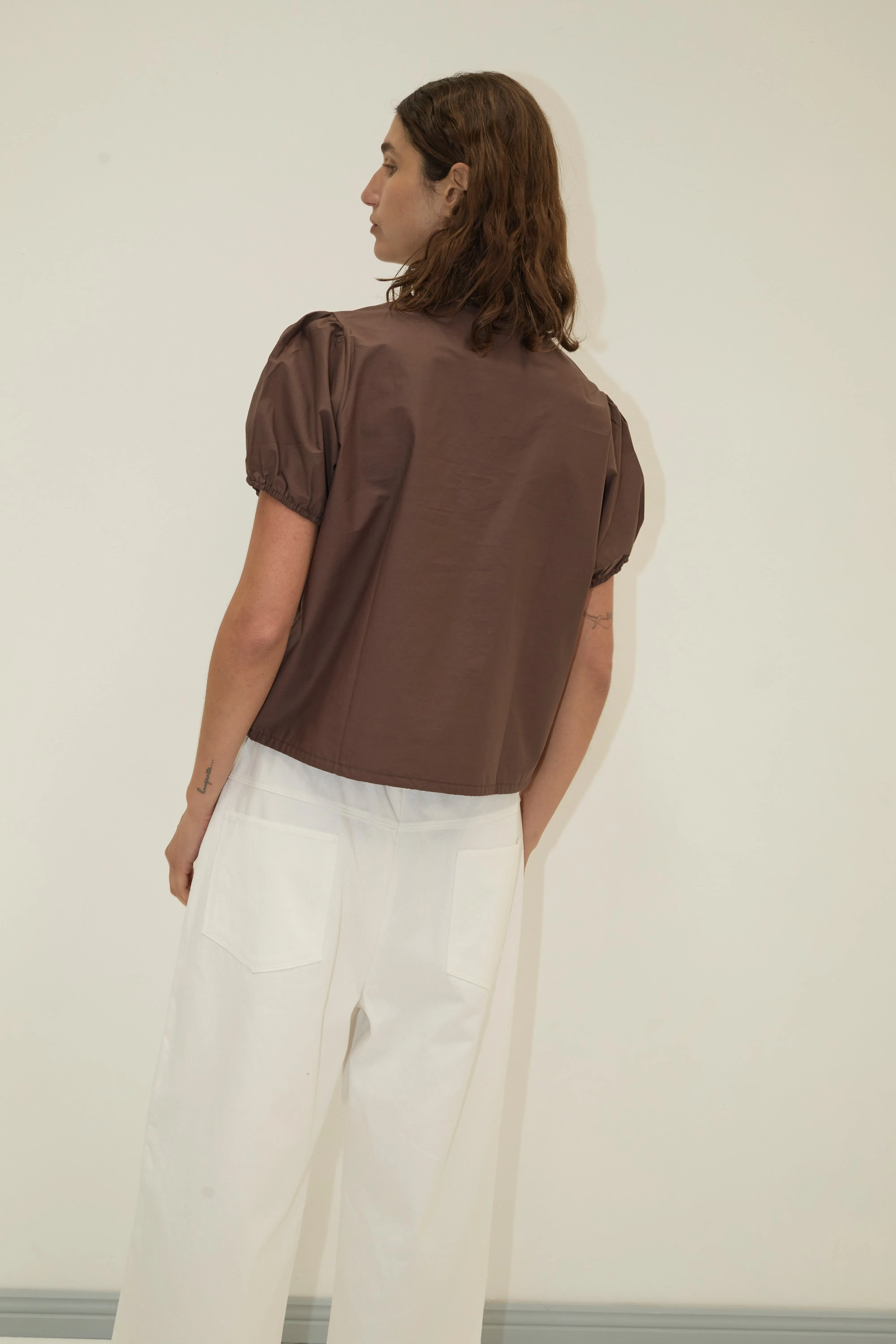Double Frill Top - Chocolate sold by Deiji Studios product image thumbnail 3