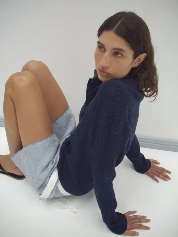 Polo Knit - Dark Blue made by Deiji Studios