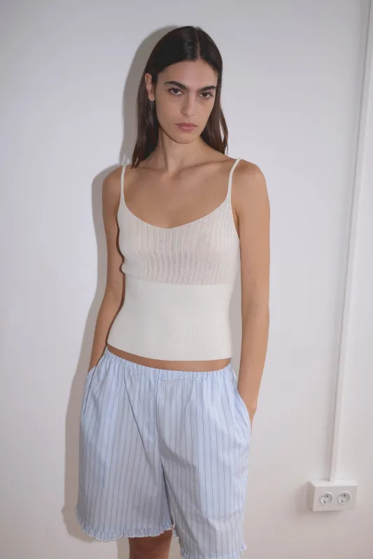 Ribbed Tank - Off White sold by Deiji Studios