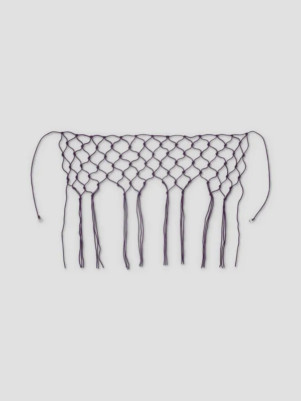 Macrame Belt  - Burgundy made by Deiji Studios