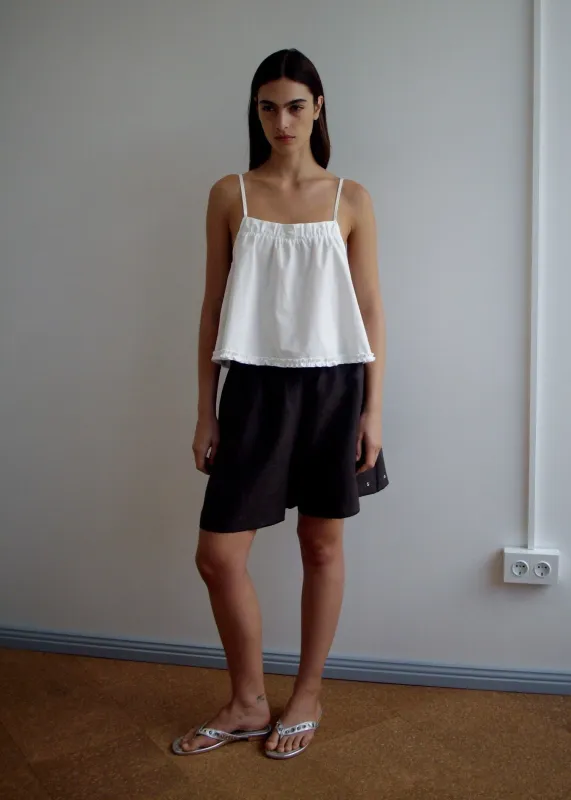 Yoke Top - White made by Deiji Studios