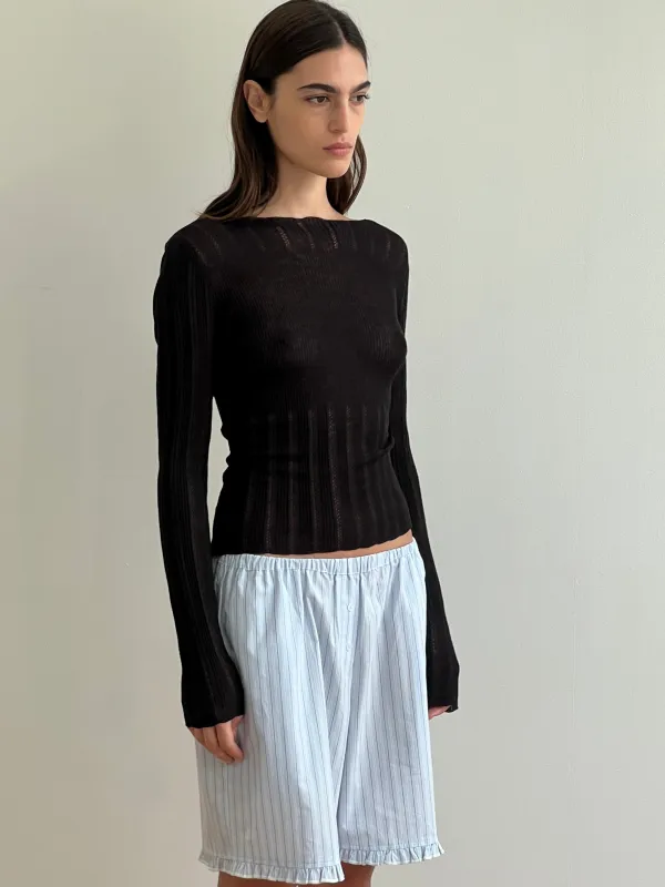 Flounce Short - Mineral Stripe made by Deiji Studios