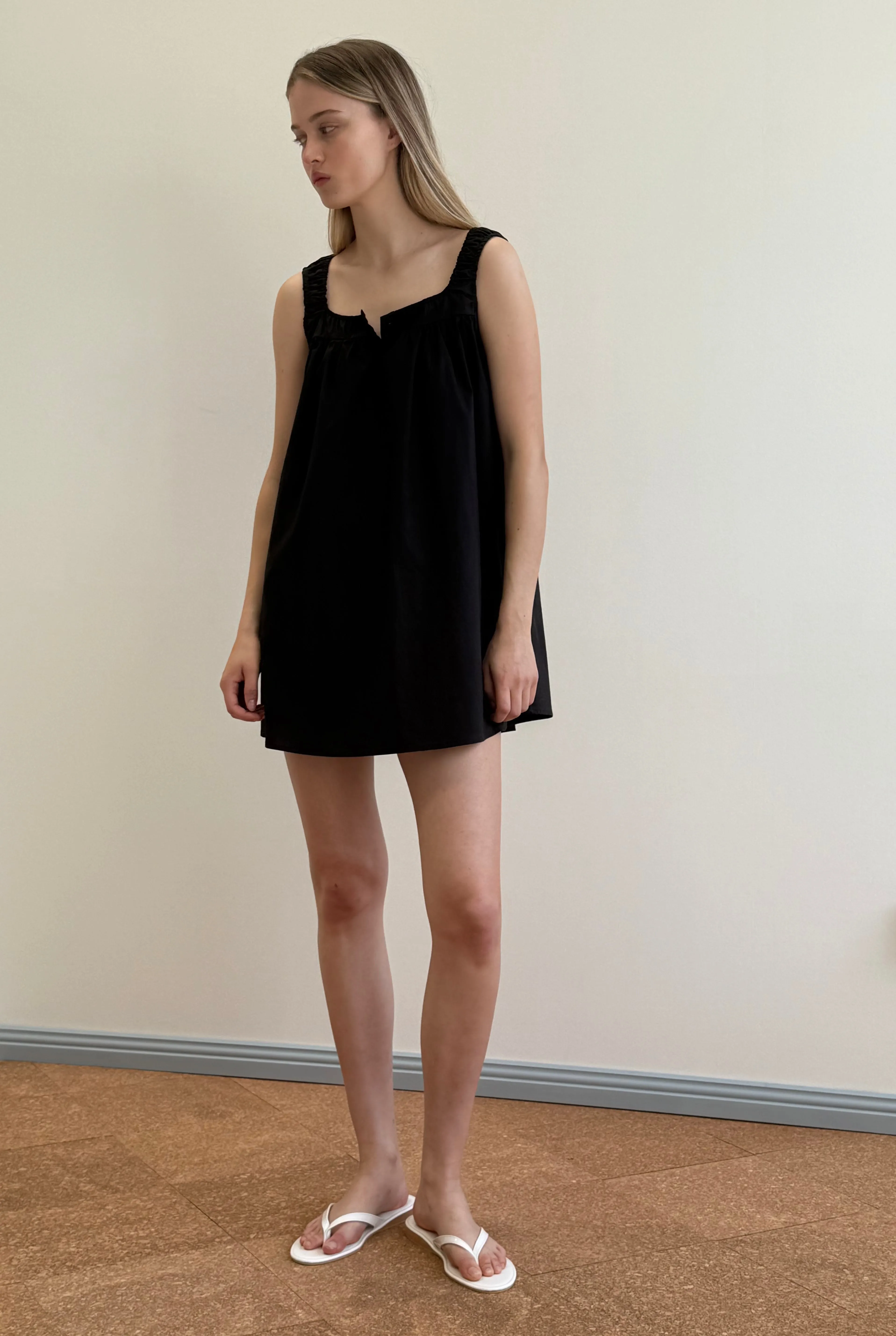 Yoke Mini Dress - Black sold by Deiji Studios