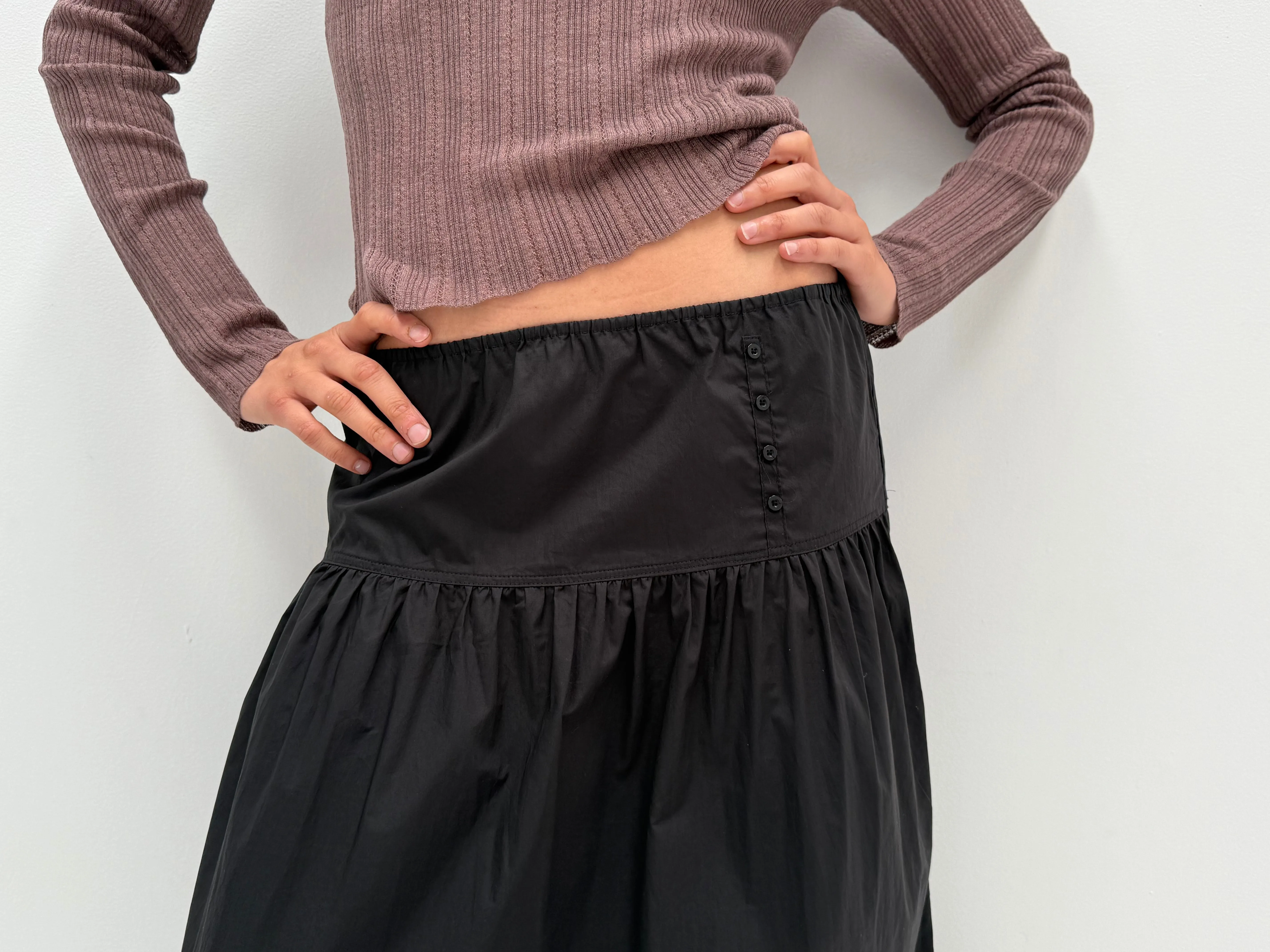 Button Skirt - Black sold by Deiji Studios product image thumbnail 2