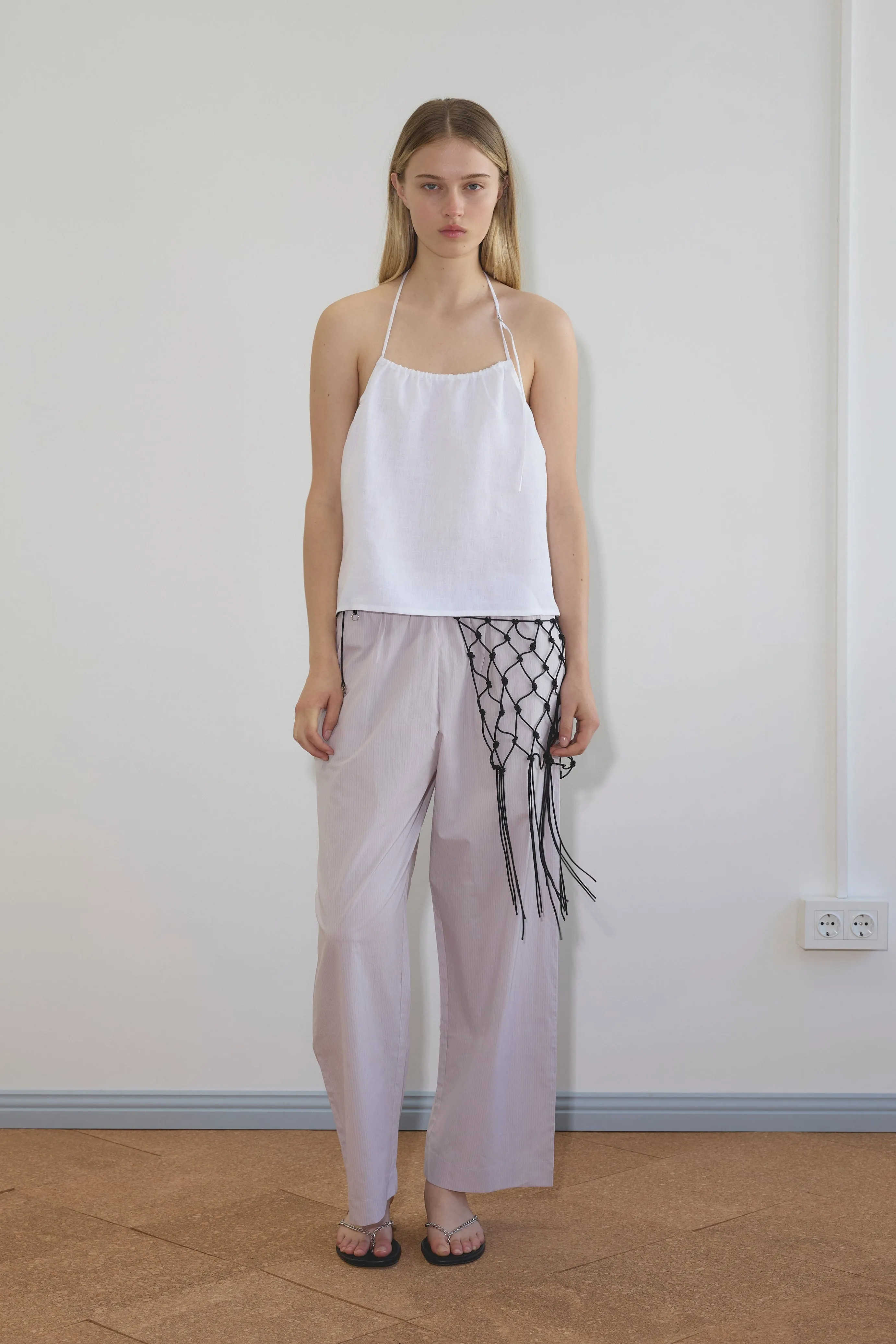 Ease Trouser - Lilac Stripe sold by Deiji Studios