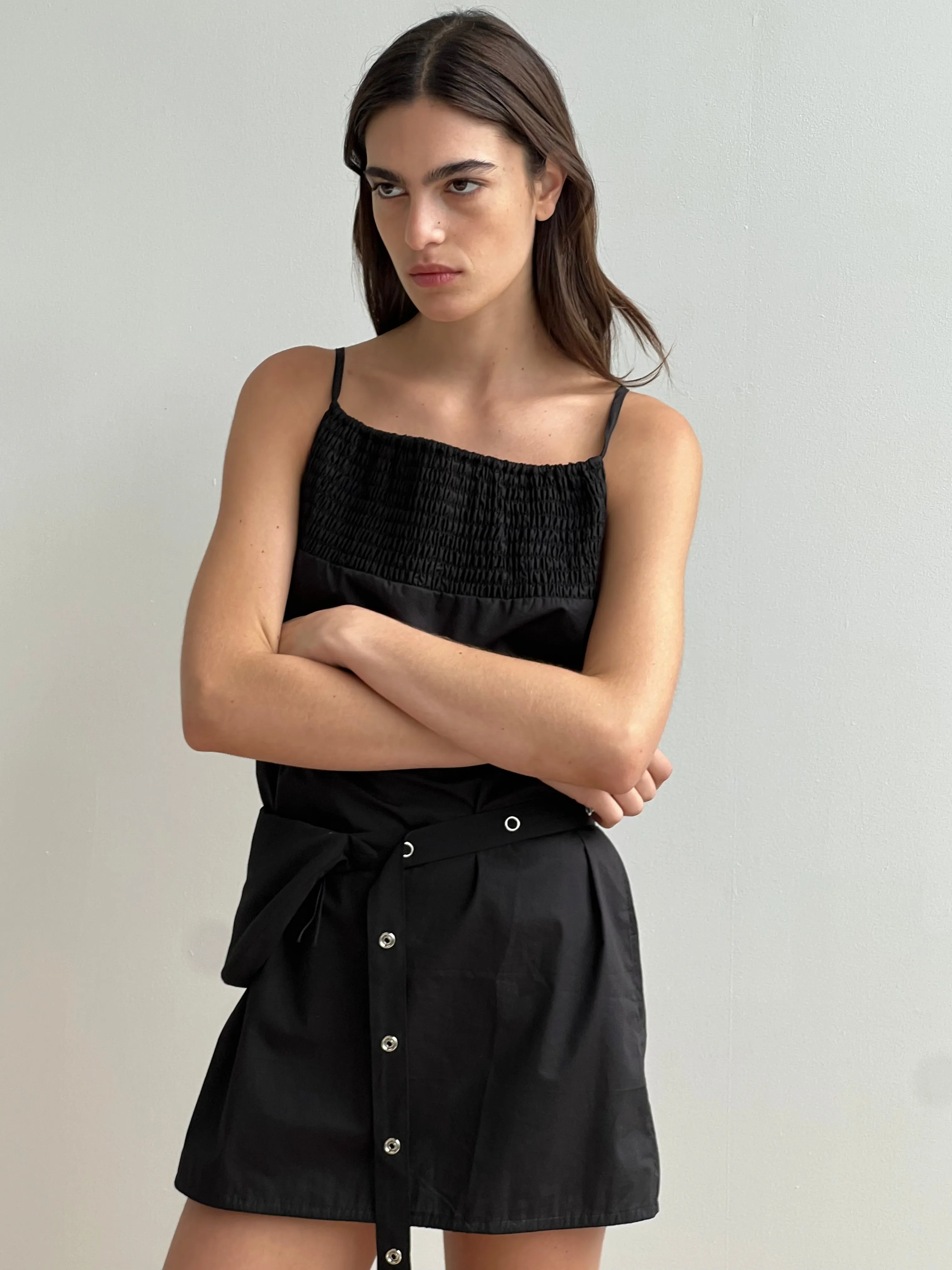 Shirring Mini Dress - Black sold by Deiji Studios product image thumbnail 2