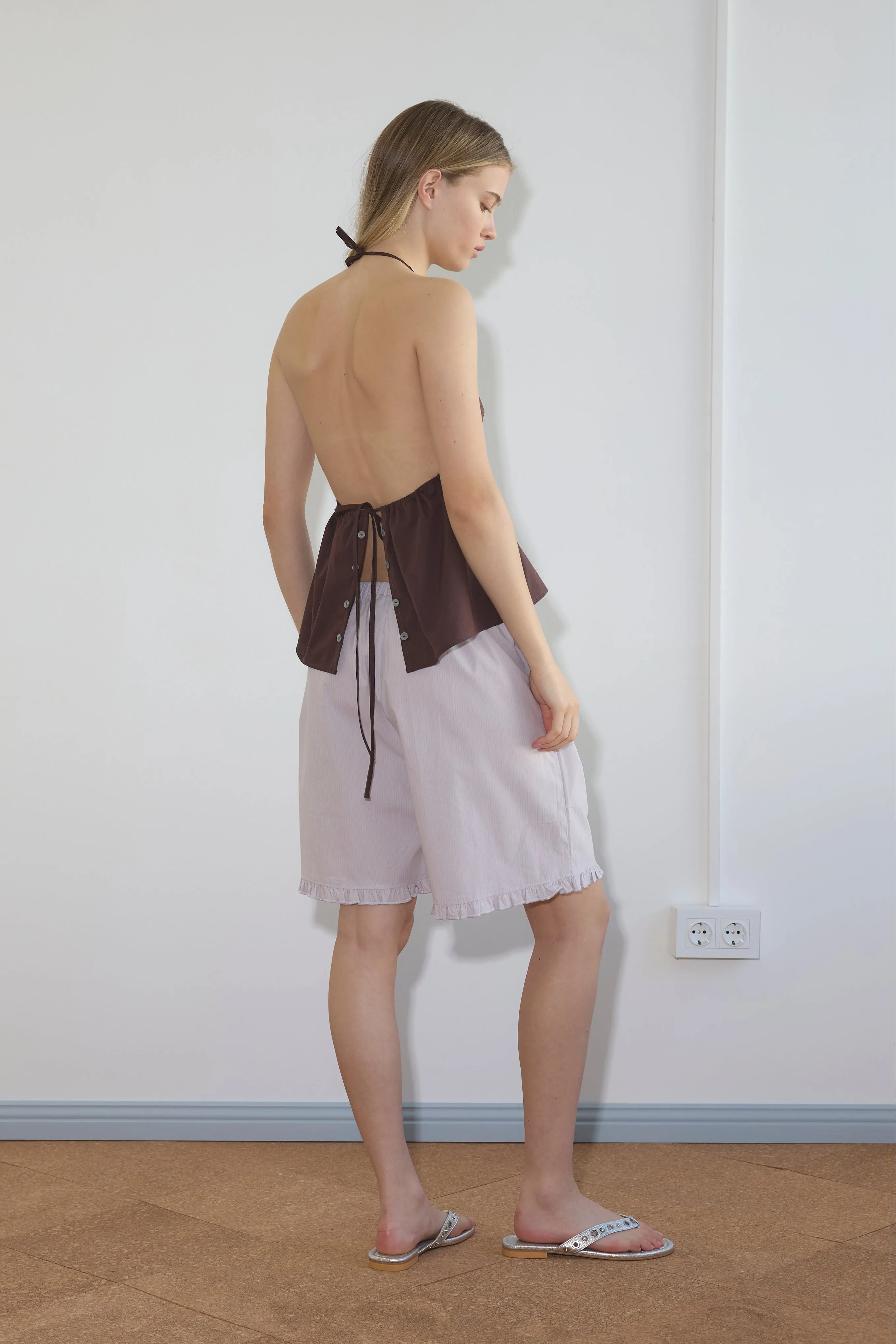 Flounce Short - Lilac Stripe sold by Deiji Studios product image thumbnail 3