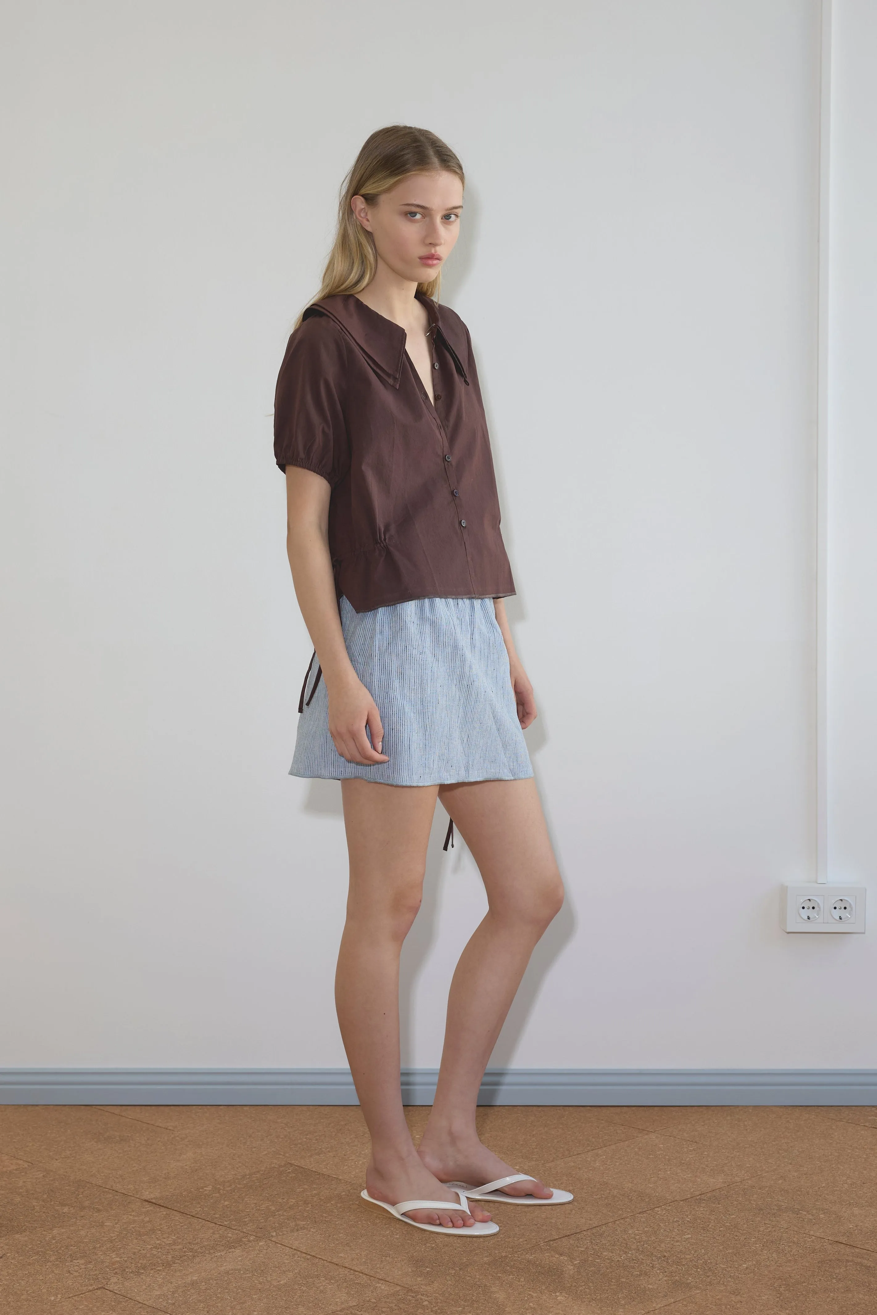 Double Collar Shirt - Umber sold by Deiji Studios product image thumbnail 4