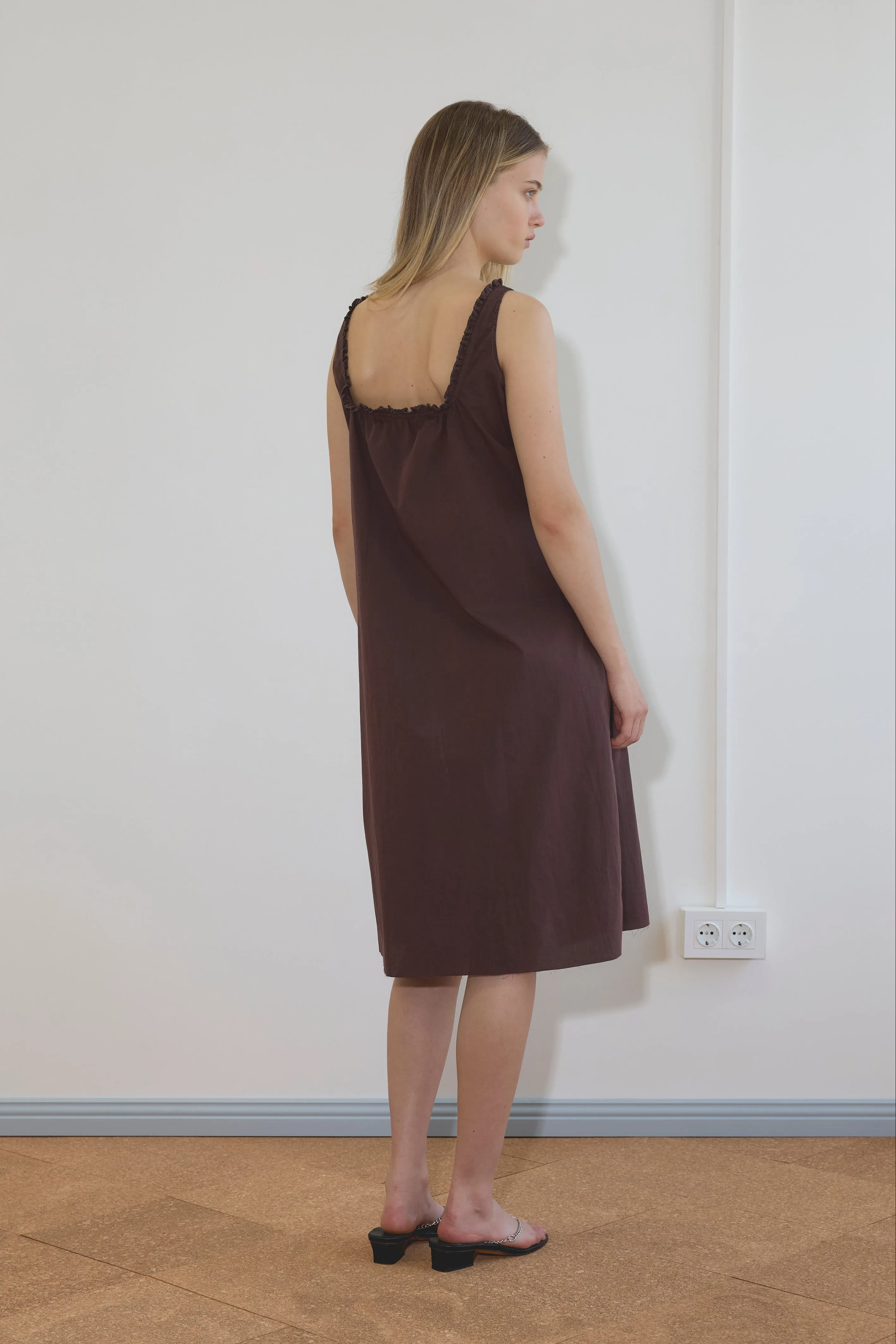 Button Sweep Dress - Umber sold by Deiji Studios product image thumbnail 4