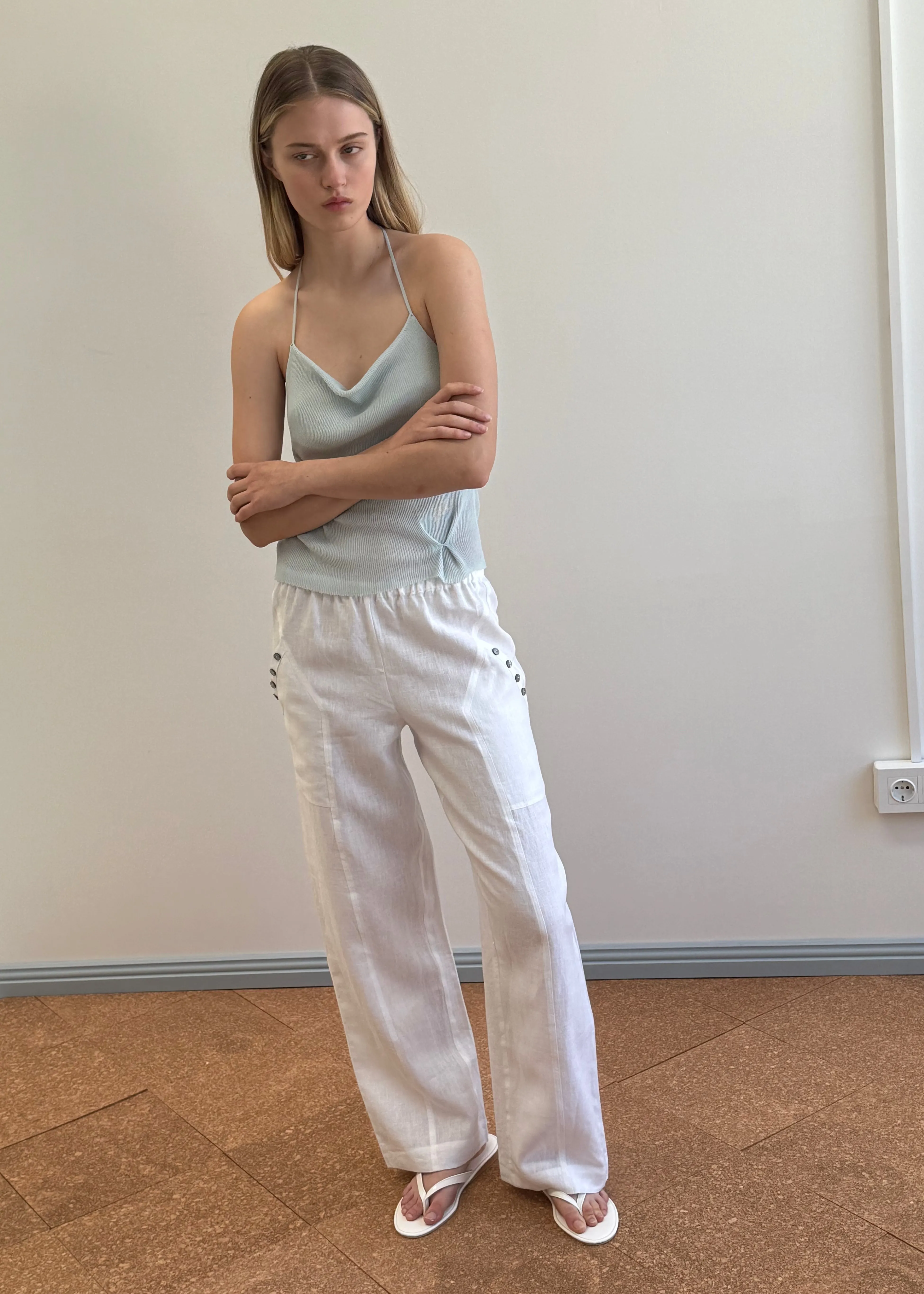 Angle Pocket Pant - White sold by Deiji Studios product image thumbnail 2