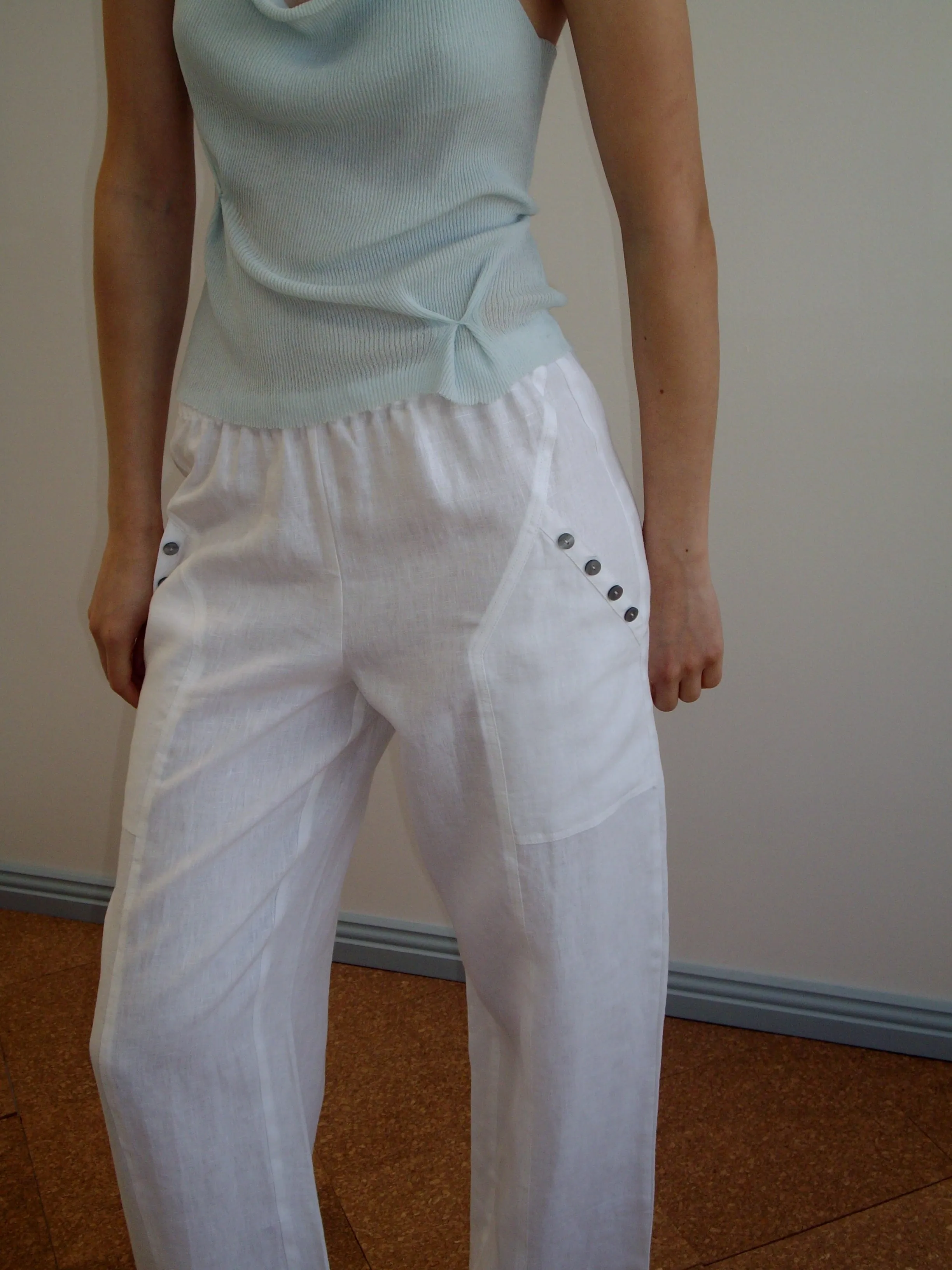 Angle Pocket Pant - White sold by Deiji Studios product image thumbnail 4