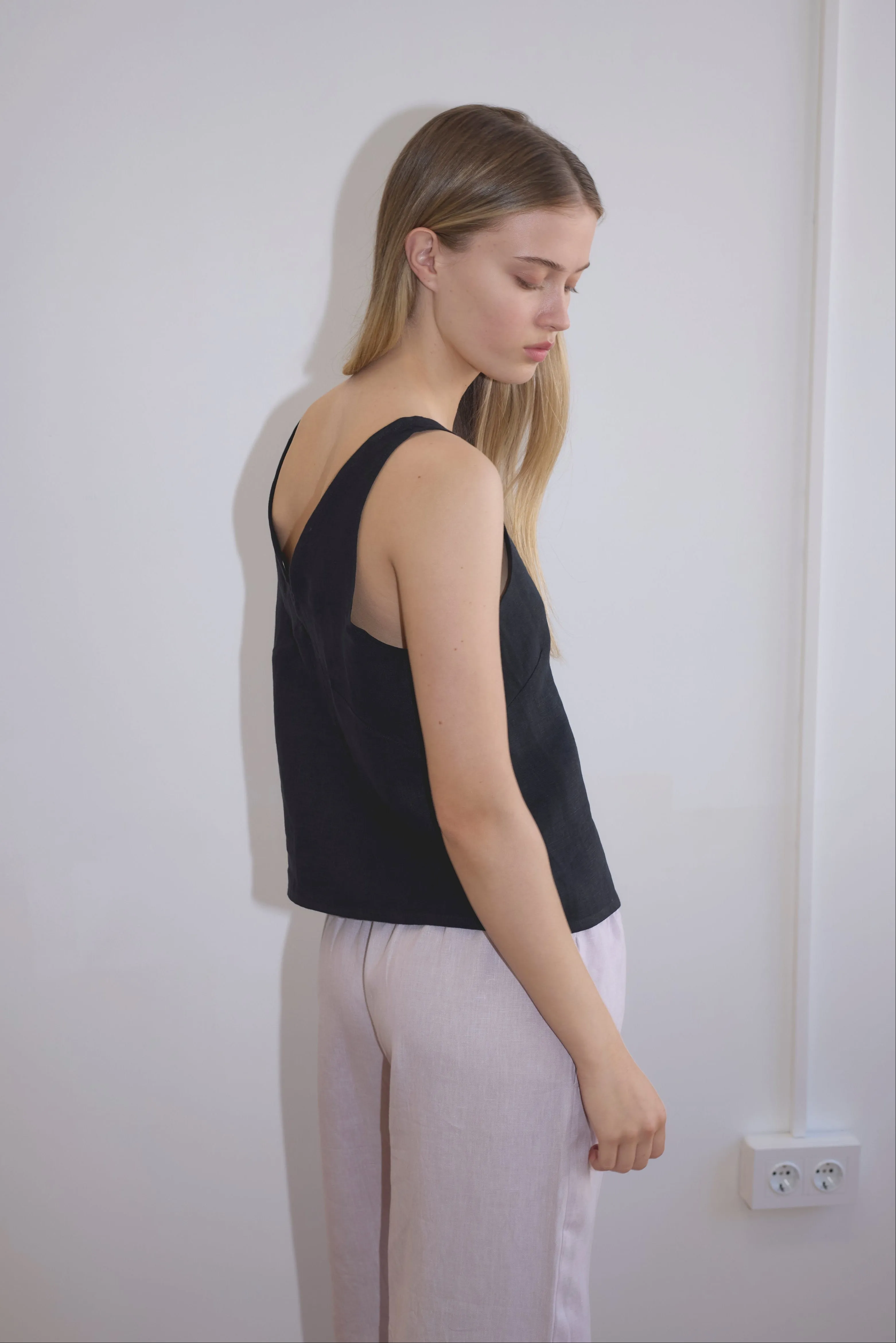 Linen Ease Trouser - Lilac sold by Deiji Studios product image thumbnail 2