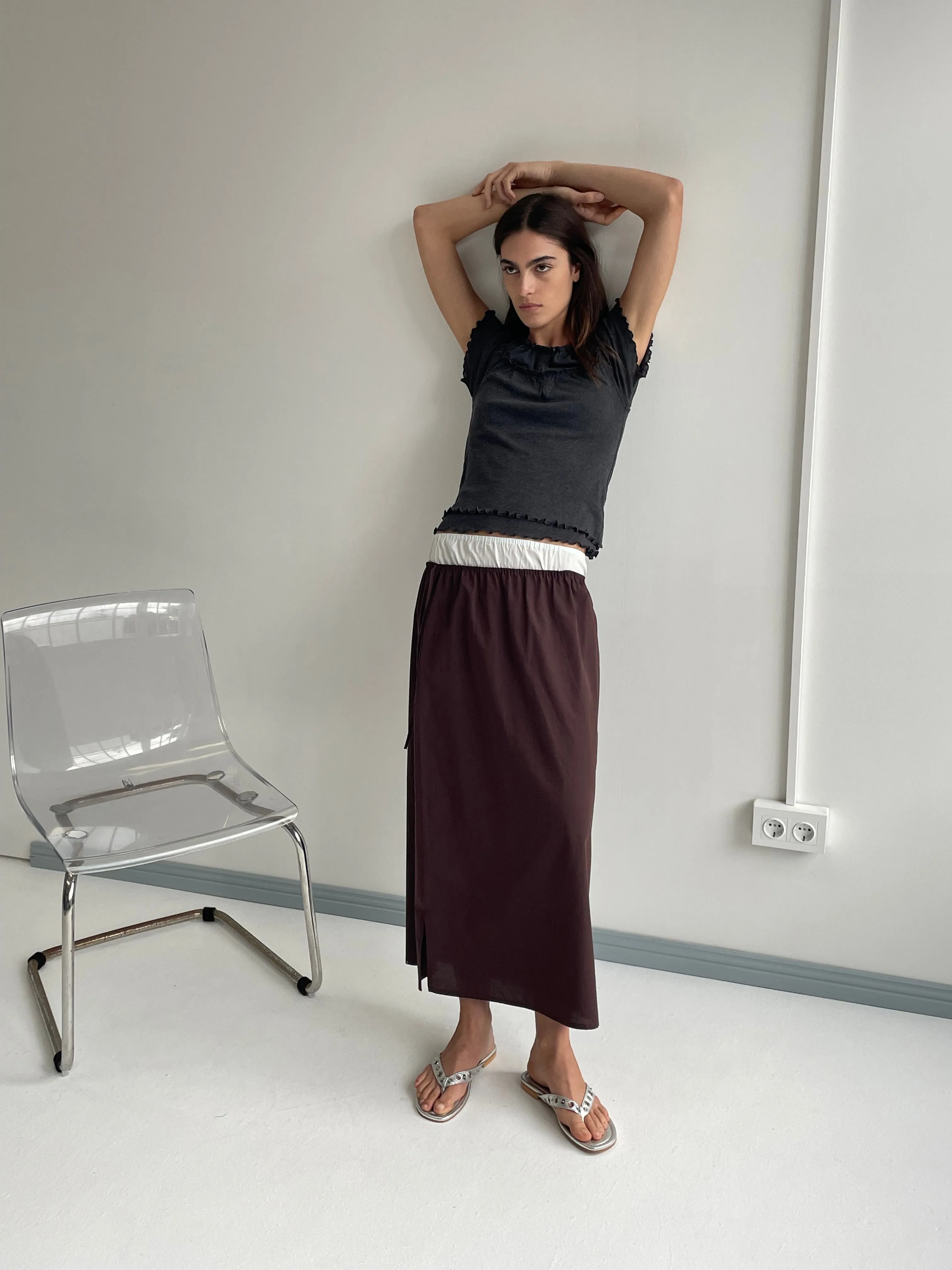 Mid Day Skirt - Umber sold by Deiji Studios
