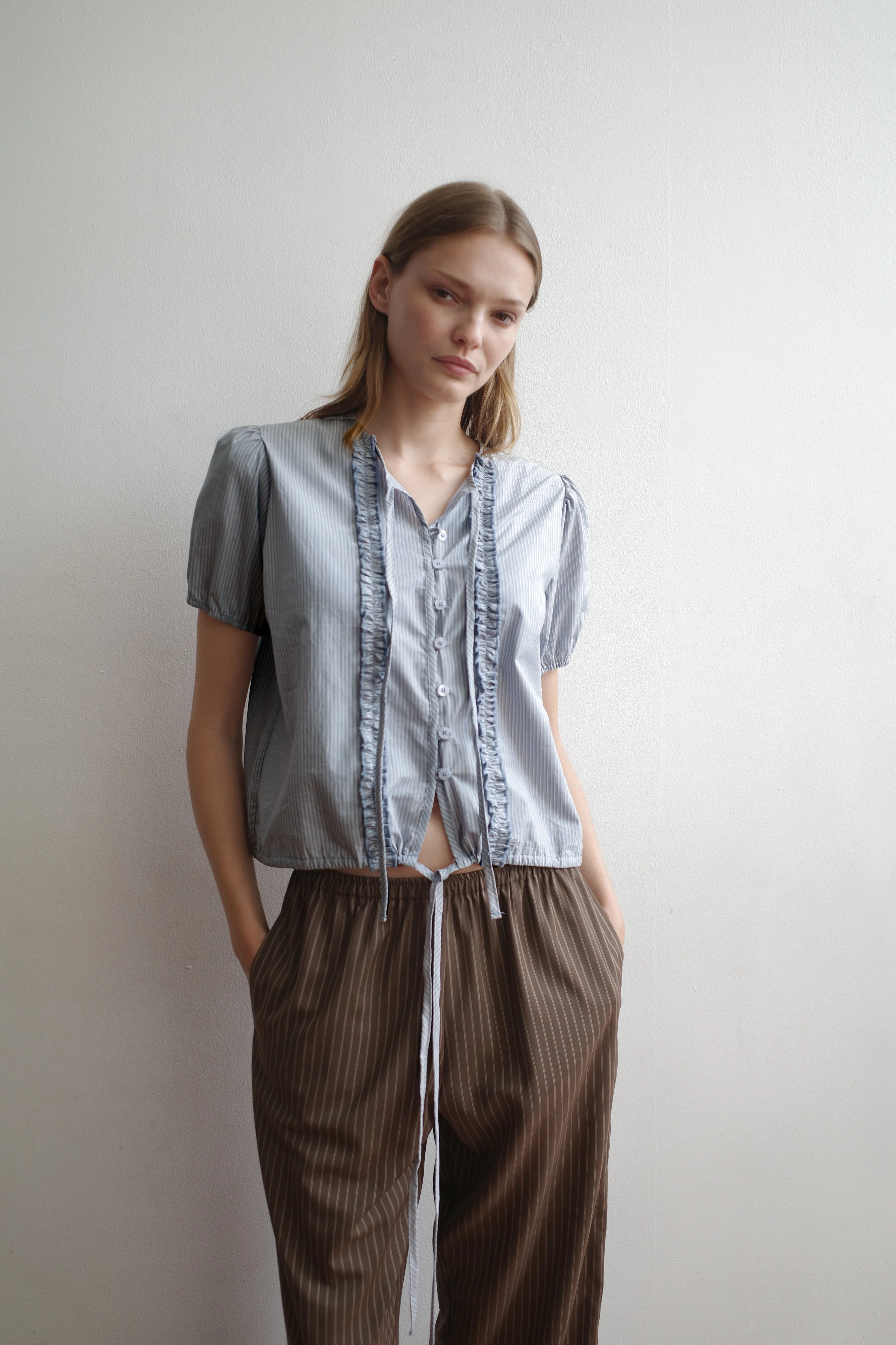 Double Frill Top - Sky Stripe sold by Deiji Studios product image thumbnail 4