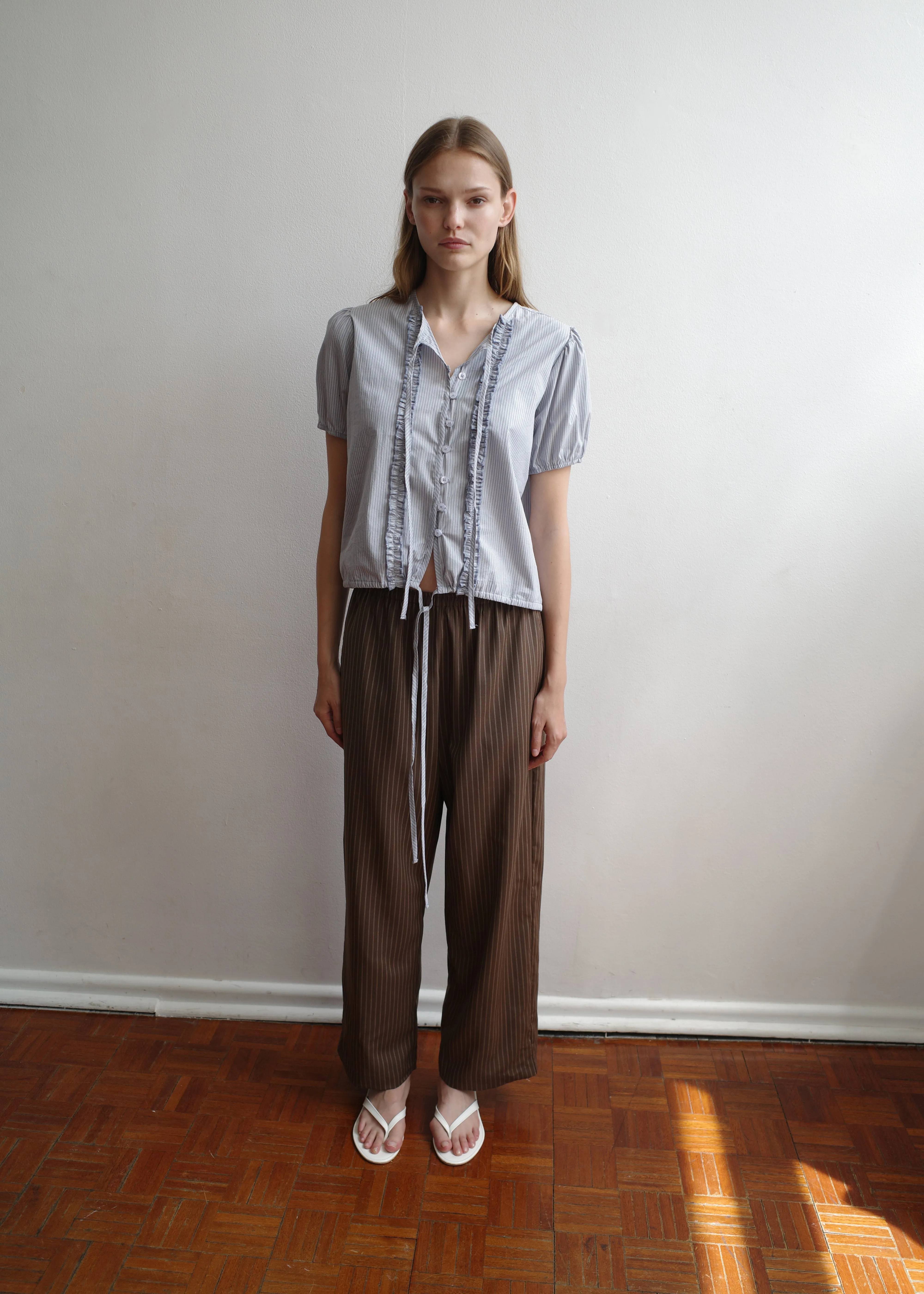 Double Frill Top - Sky Stripe sold by Deiji Studios product image thumbnail 2