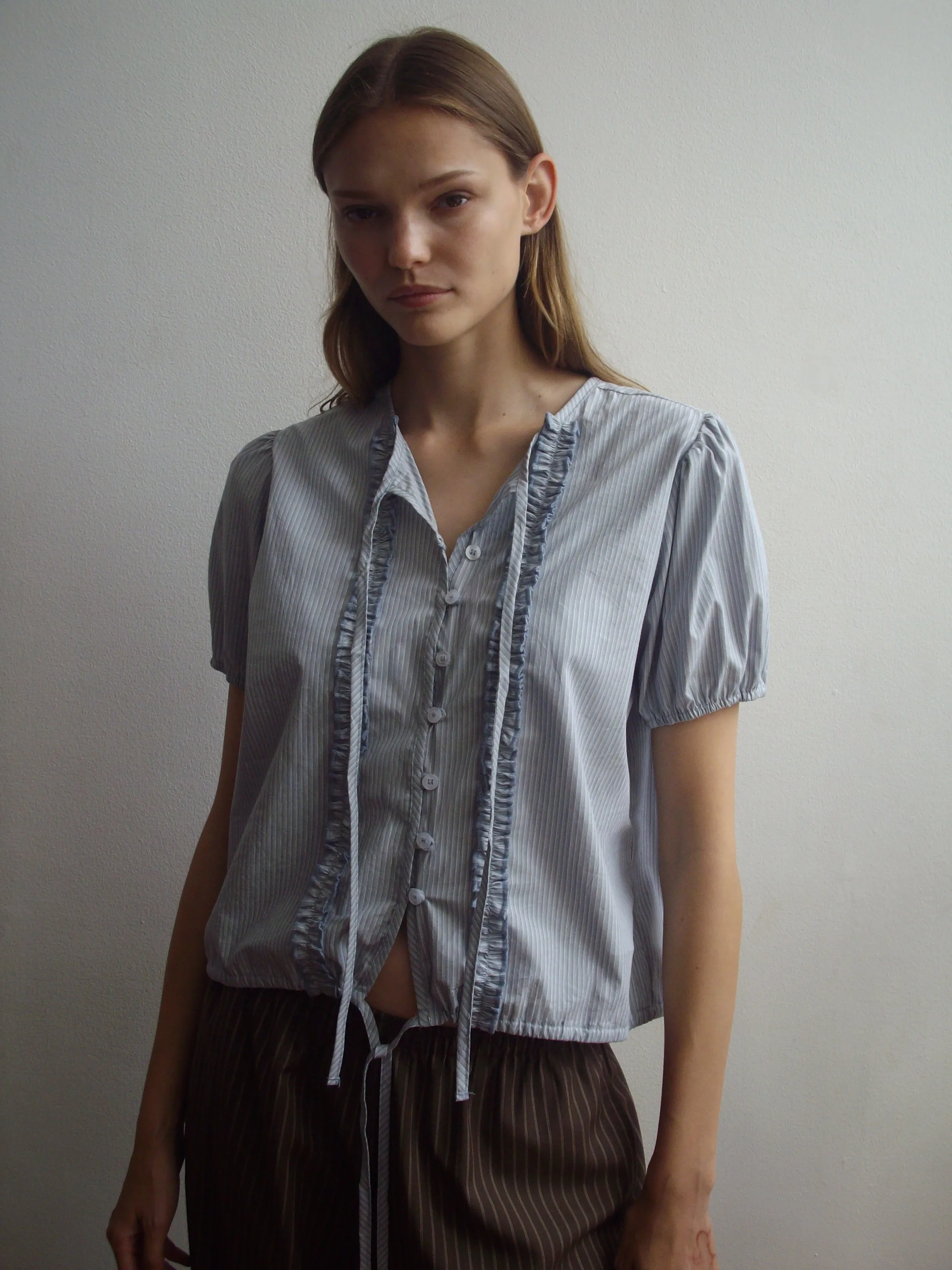Double Frill Top - Sky Stripe sold by Deiji Studios product image thumbnail 5