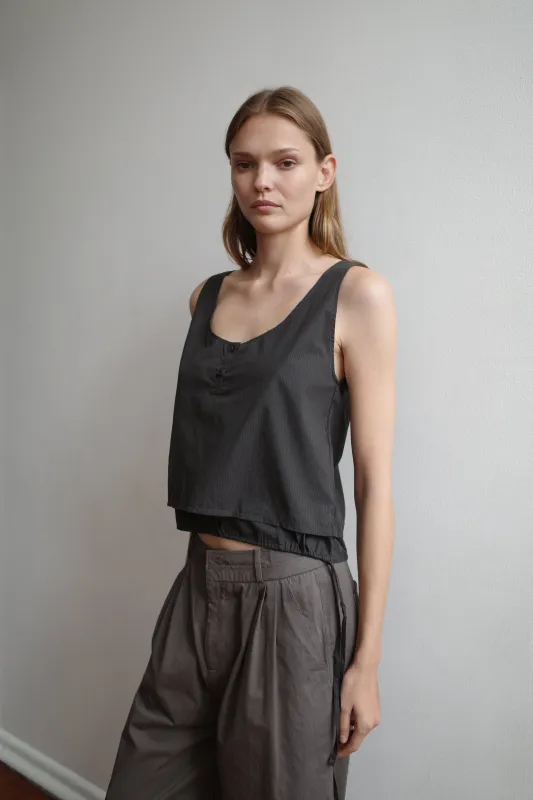 Layered Top - Black Stripe sold by Deiji Studios