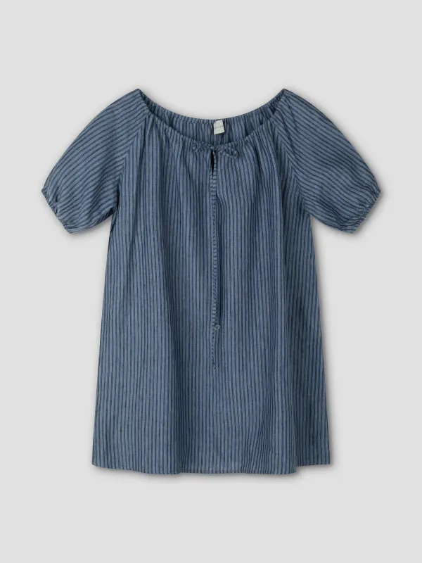 Smock Dress - Azure Stripe made by Deiji Studios