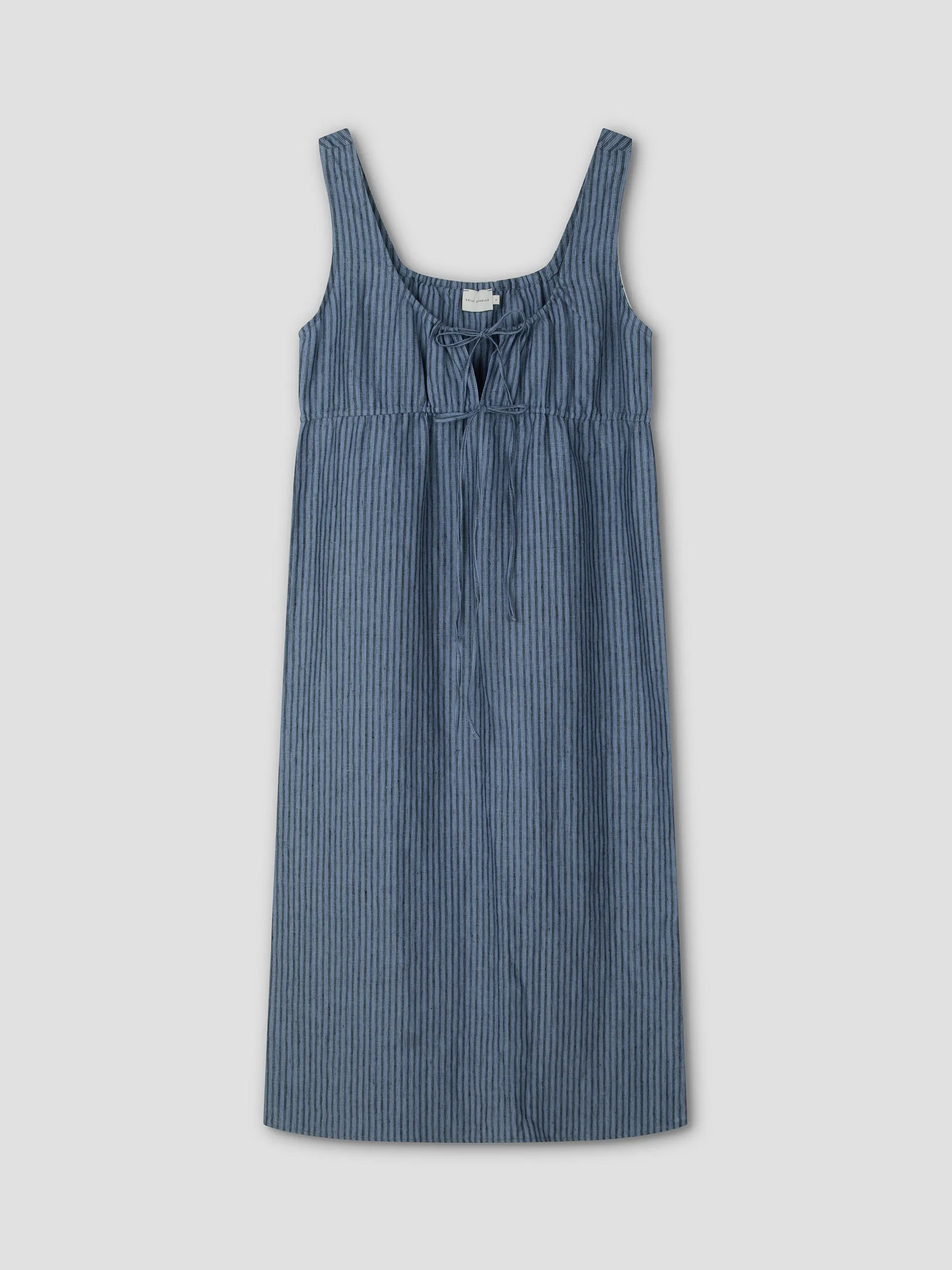 Sleeveless Cord Dress - Azure Stripe sold by Deiji Studios product image thumbnail 2