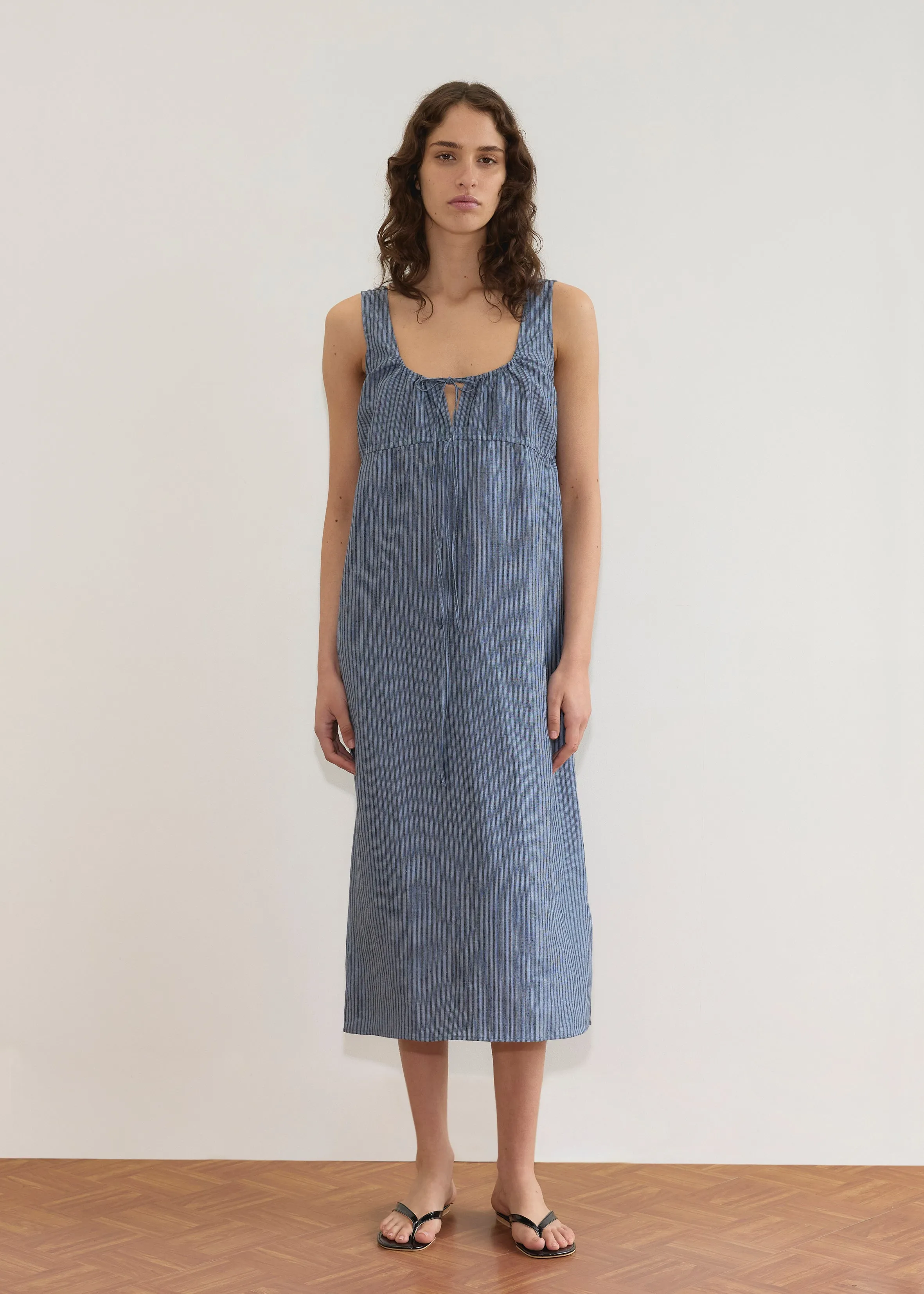 Sleeveless Cord Dress - Azure Stripe sold by Deiji Studios product image thumbnail 4