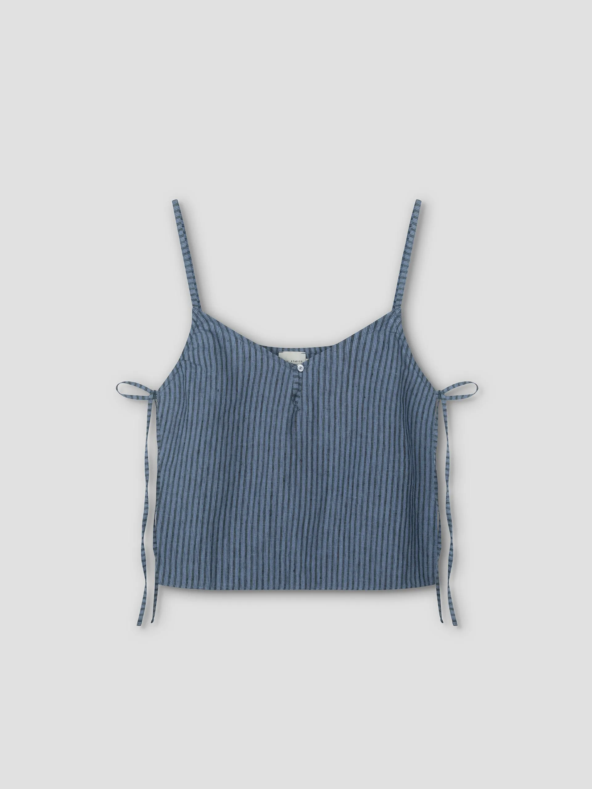 V Neck Cami - Azure Stripe sold by Deiji Studios product image thumbnail 2