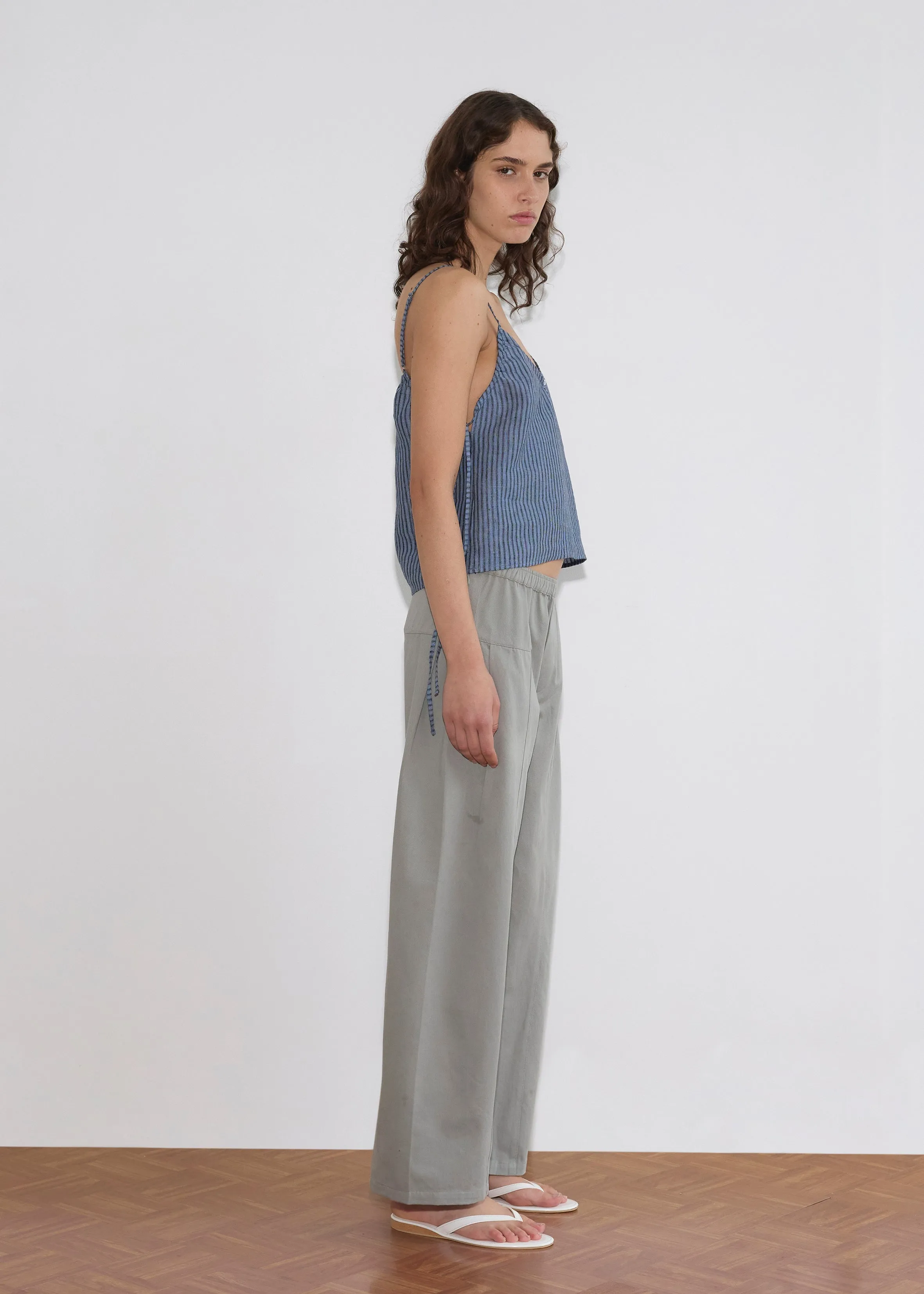 V Neck Cami - Azure Stripe sold by Deiji Studios product image thumbnail 4