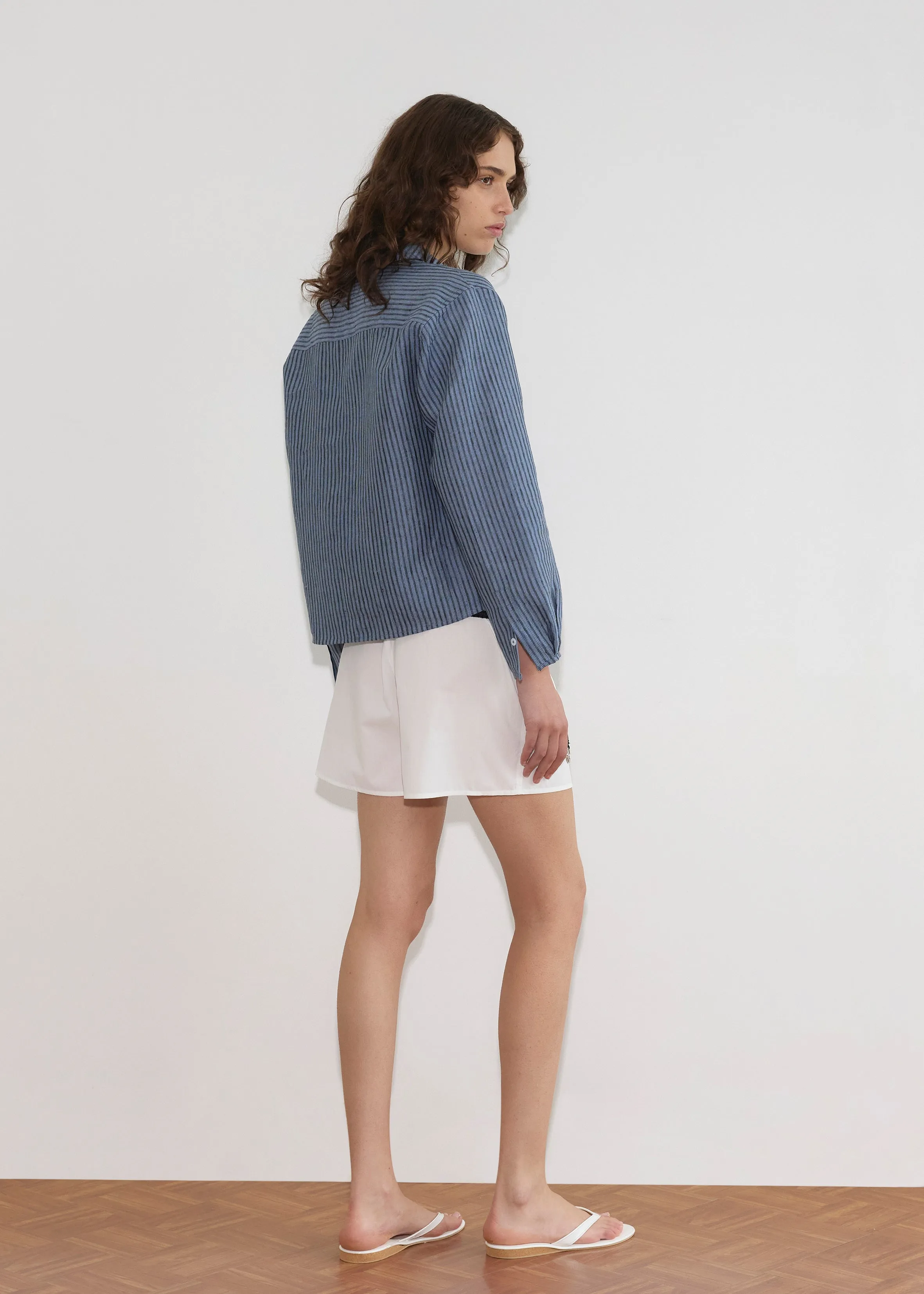 Double Placket Shirt - Azure Stripe sold by Deiji Studios product image thumbnail 5