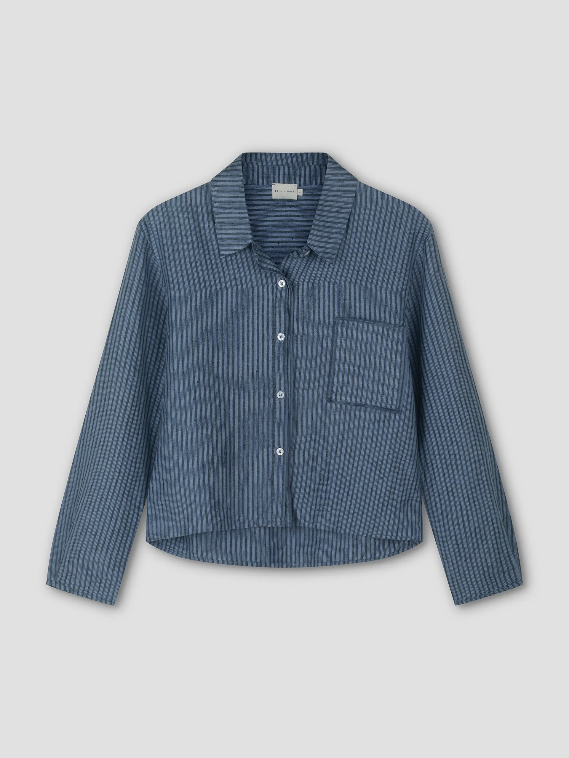 Double Placket Shirt - Azure Stripe sold by Deiji Studios product image thumbnail 3