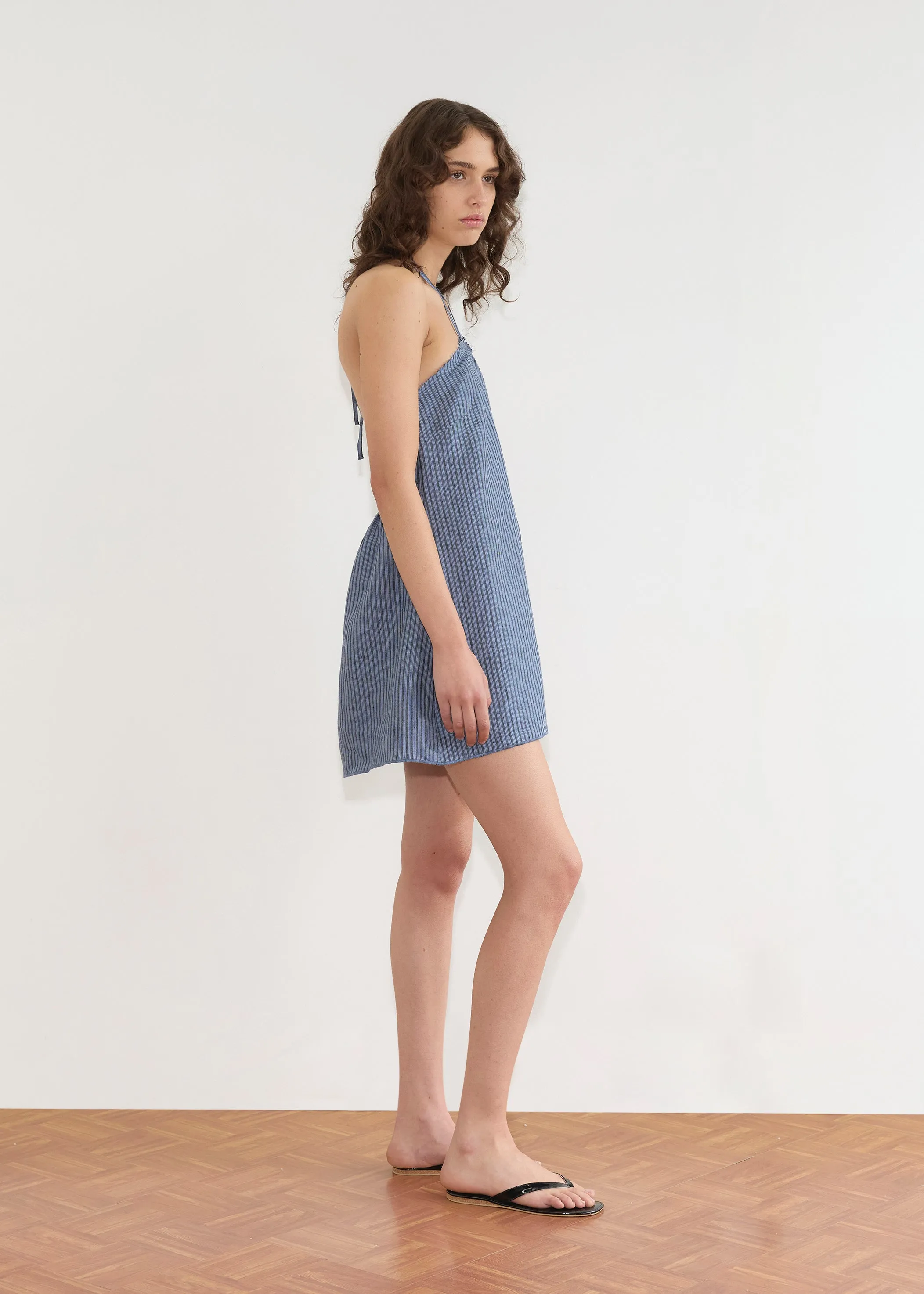 Cross Over Dress - Azure Stripe sold by Deiji Studios product image thumbnail 2