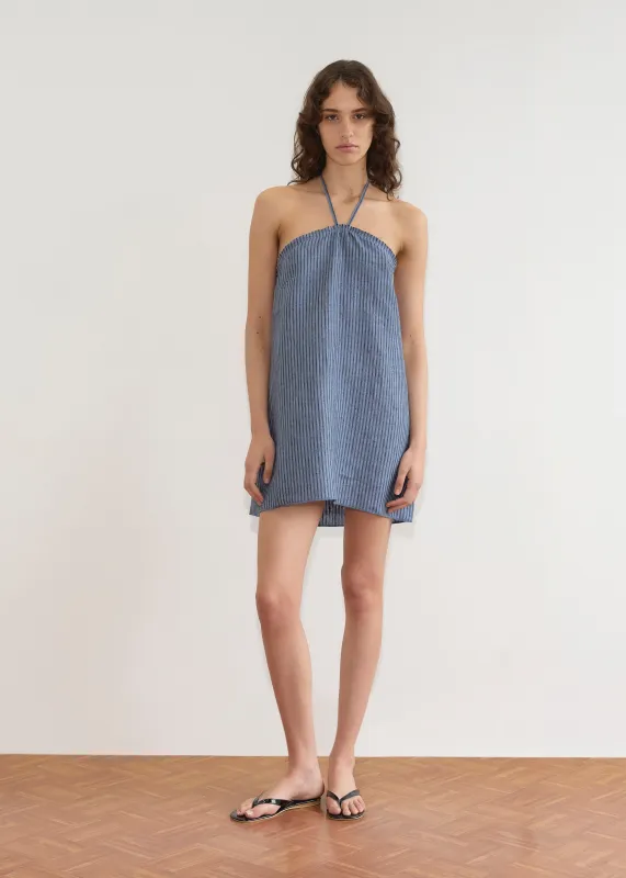 Cross Over Dress - Azure Stripe made by Deiji Studios