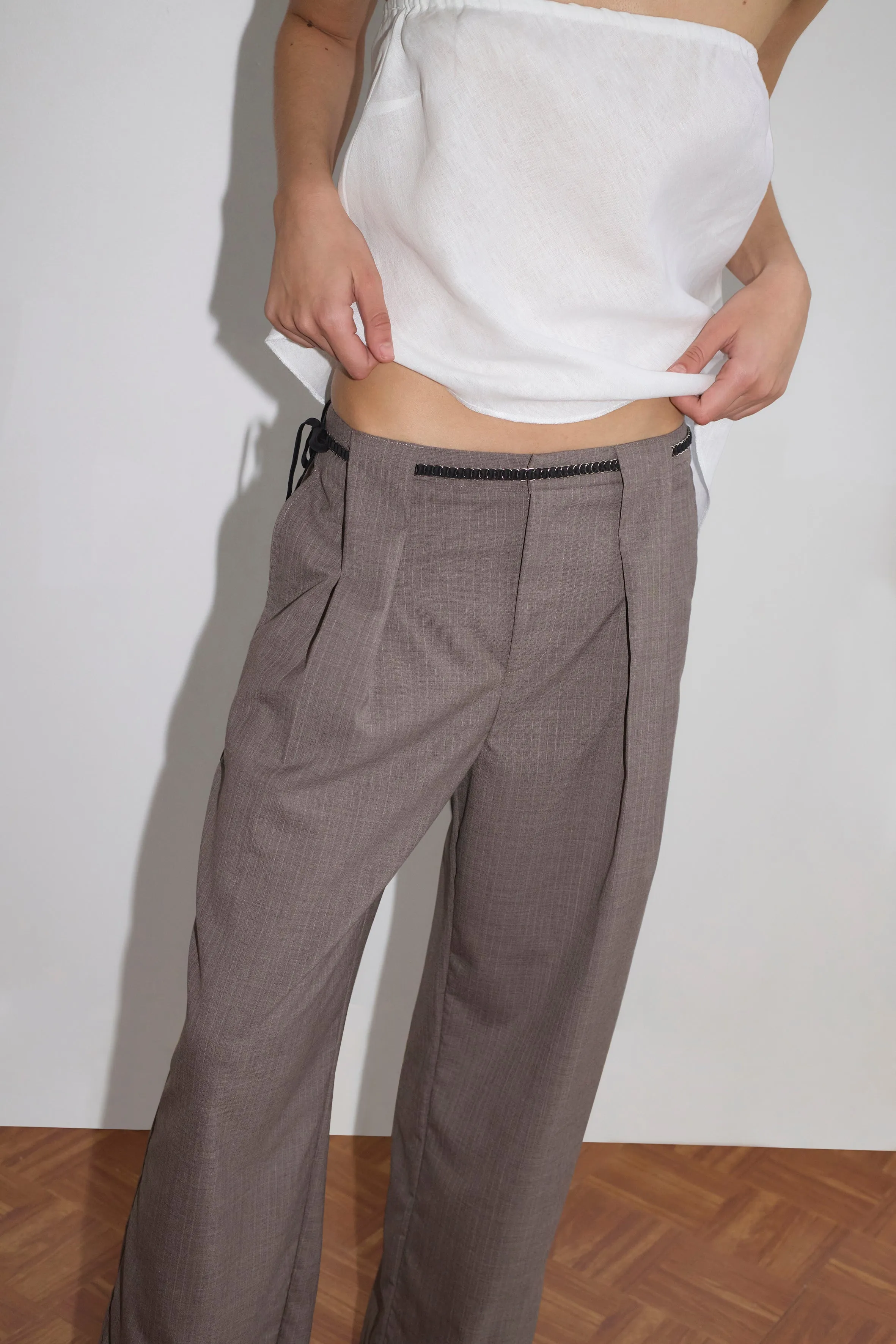 Belt Loop Pant - Grey Pink Stripe sold by Deiji Studios product image thumbnail 3