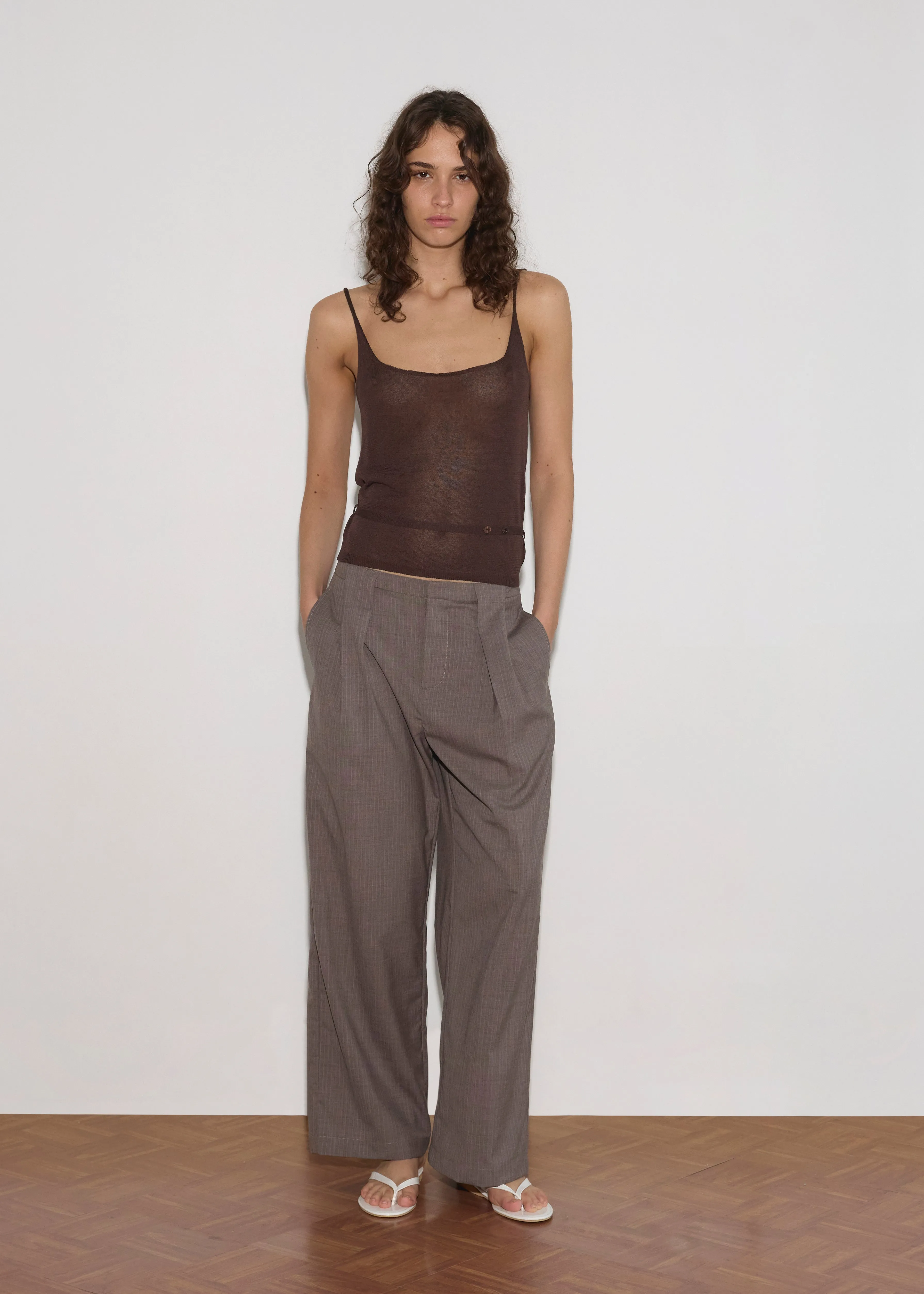 Square Knit Top - Brown sold by Deiji Studios product image thumbnail 3